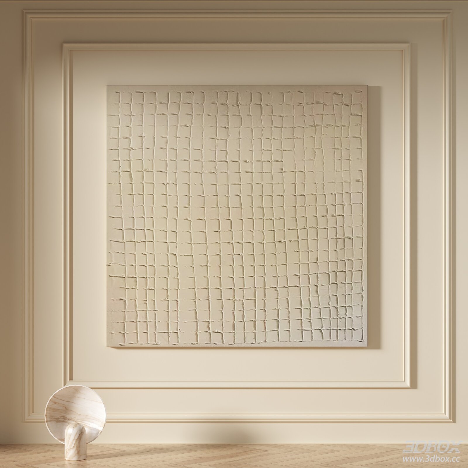 Cream Style Textured Abstract Wall Art Decor