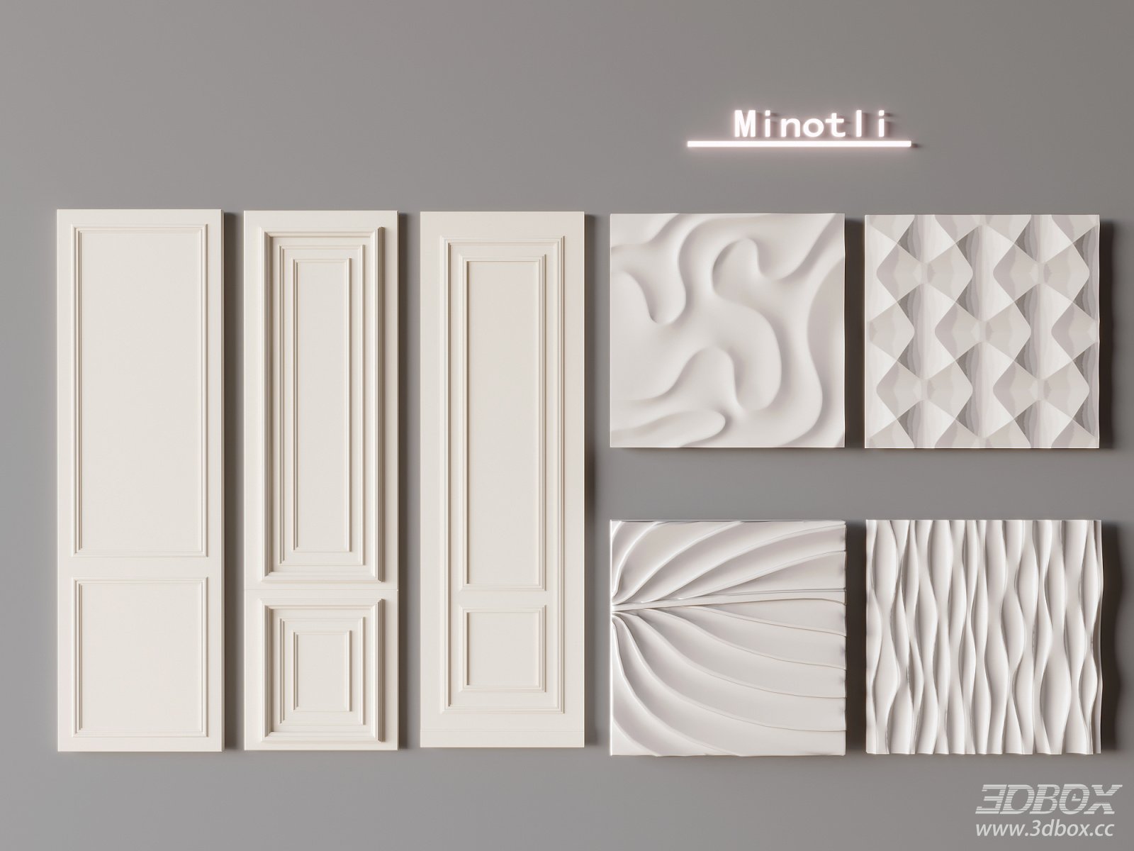 Modern Decorative 3D Wall Panels Wainscoting Set