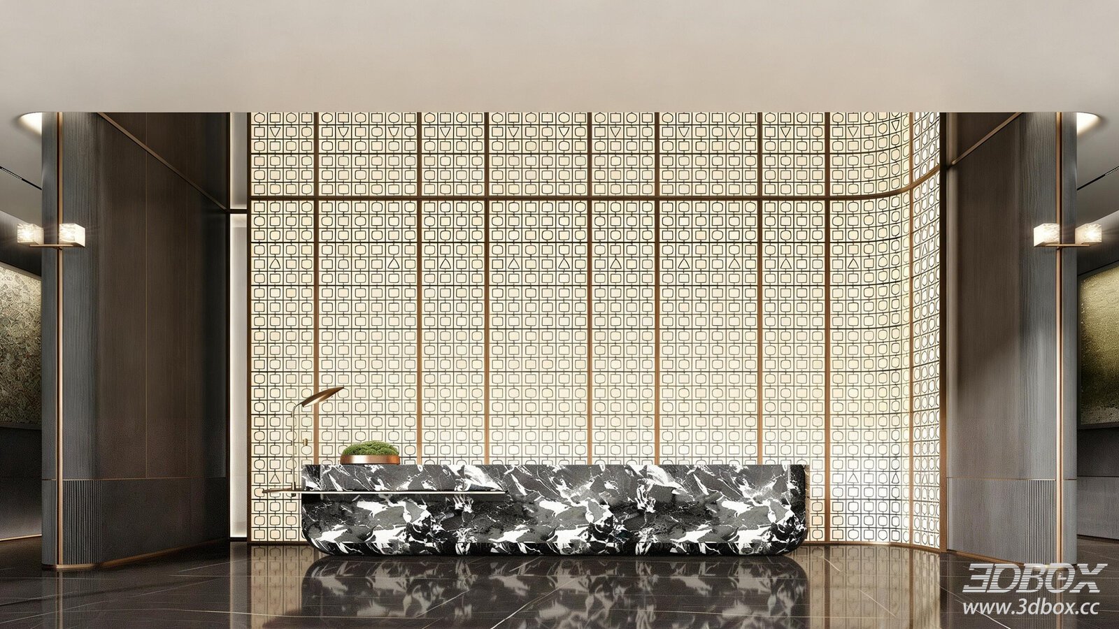 Modern Luxury Sales Office Reception Lobby