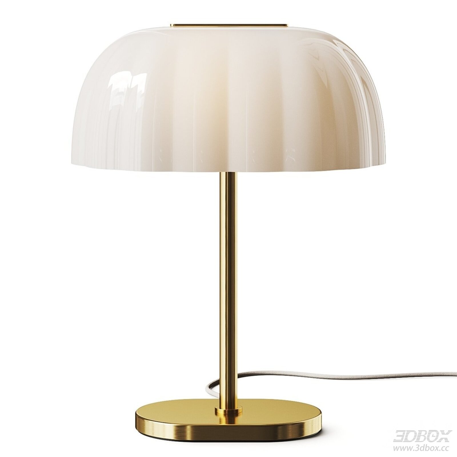 Modern Brass Glass Shade Table Lamp Bedside Desk Lamp