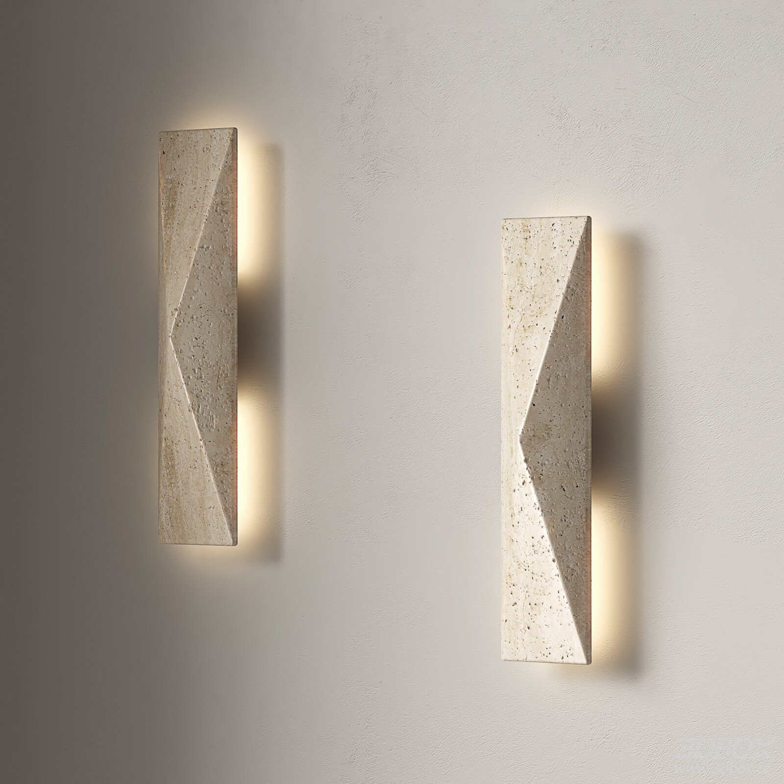 Wabi Sabi Travertine Wall Lamp Retro Ambient Lighting