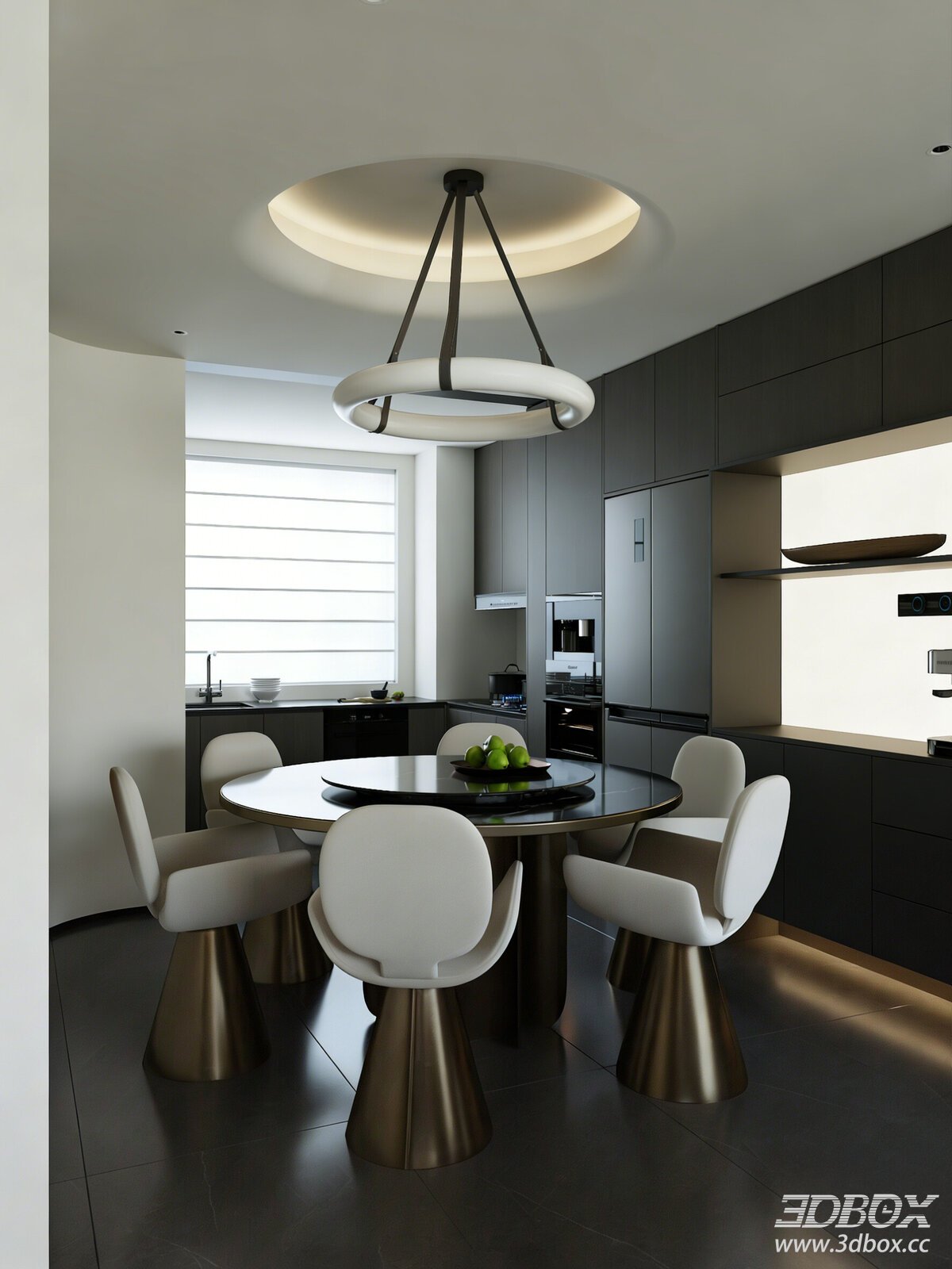 Modern Luxury Open Kitchen Dining Room Set
