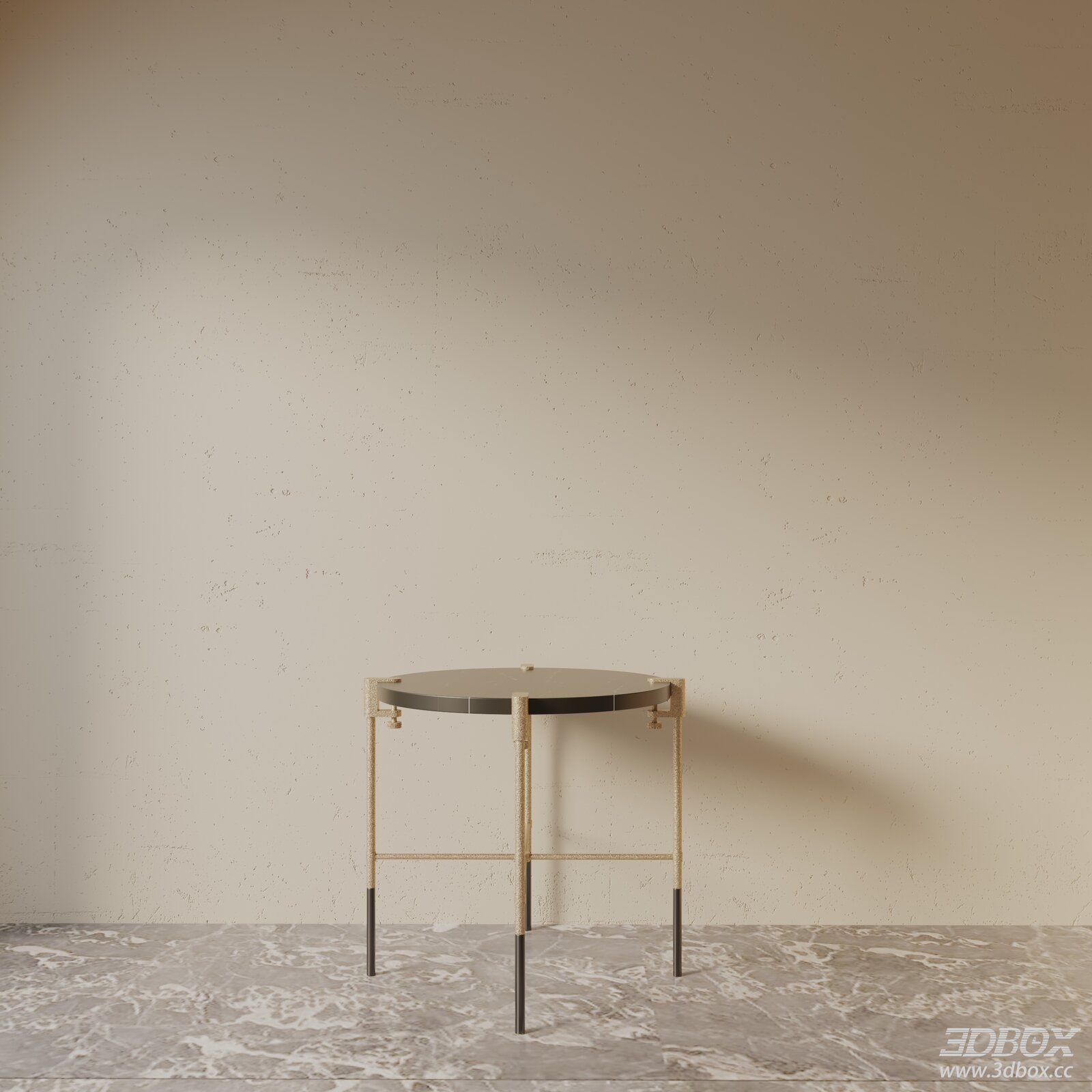 Modern Luxury Round Marble Top Side Table