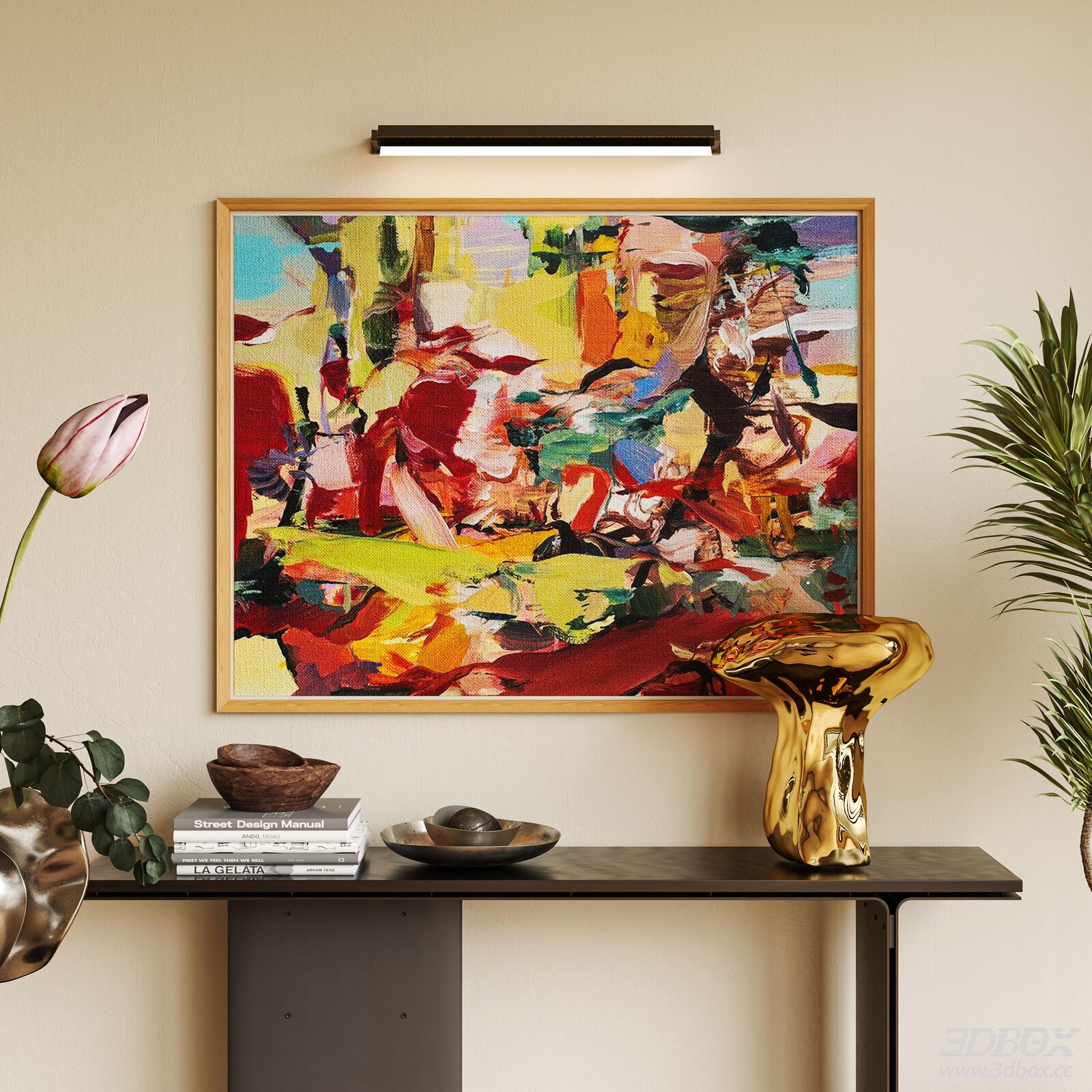 Colorful Abstract Framed Wall Art Painting