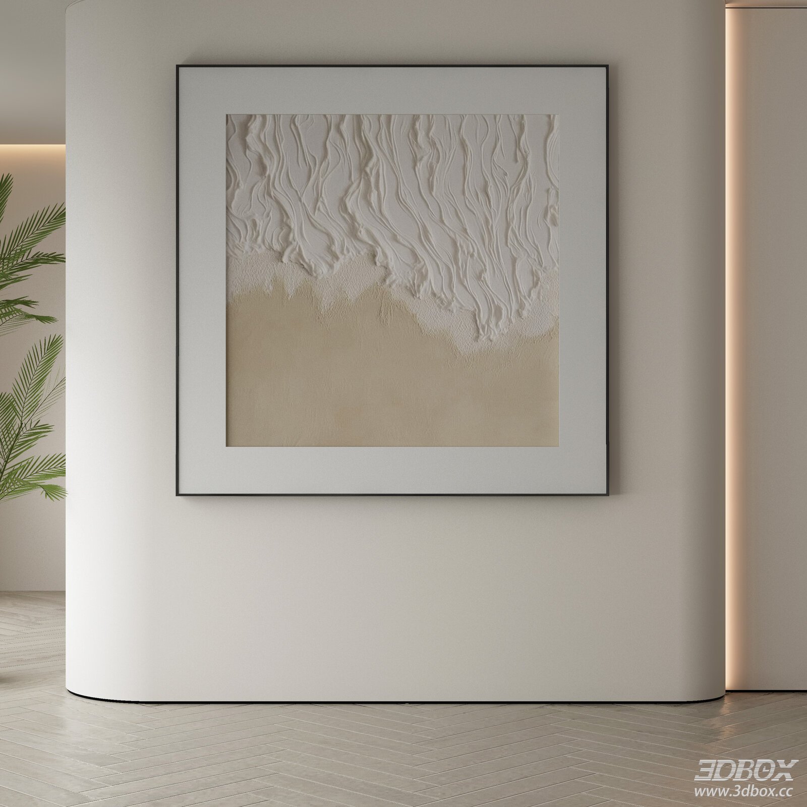 Modern Textured Neutral Tone Wall Art Frame