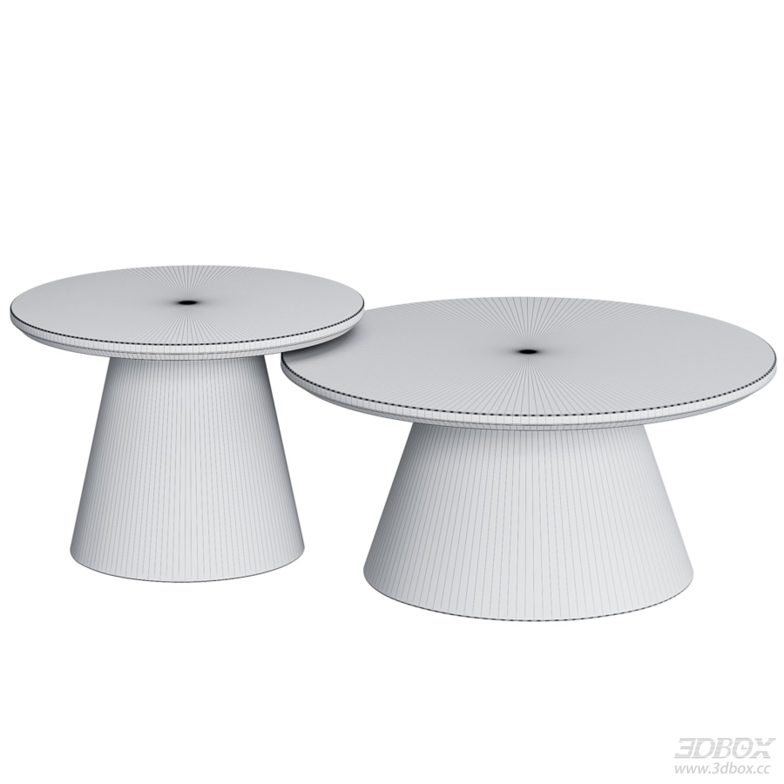 Ansel Round Quartz Nested Coffee Table Set