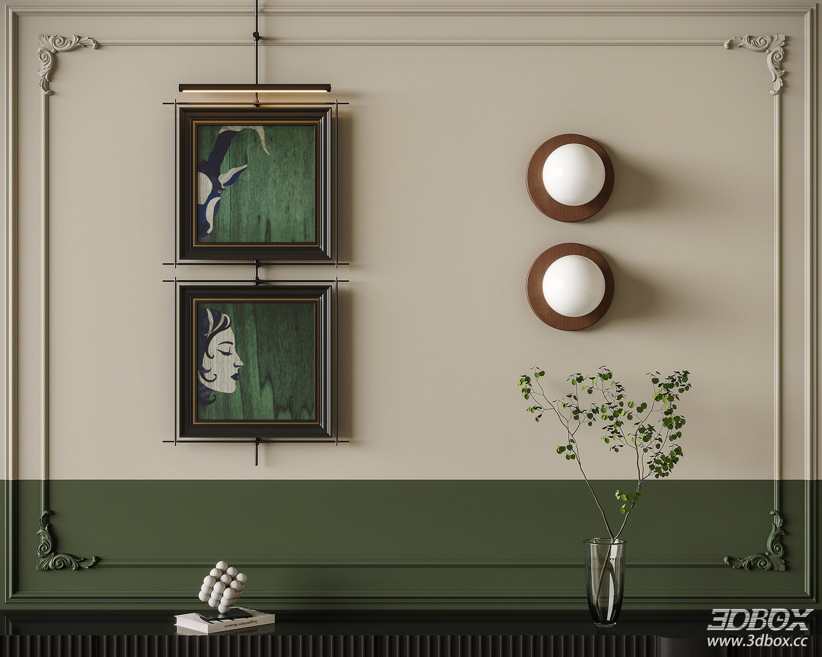 French Vintage Decorative Wall Art Frames Set