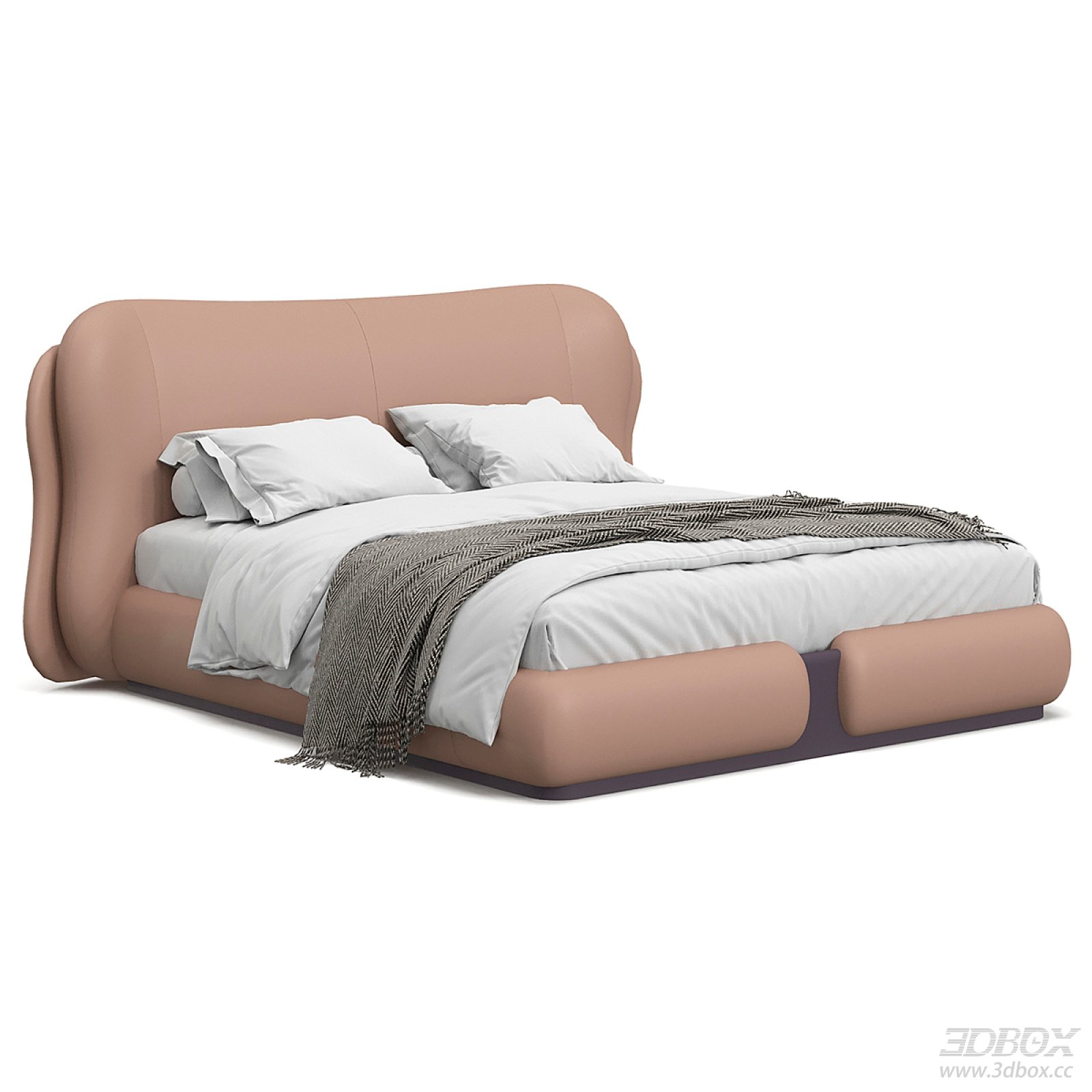 Modern Minimalist Upholstered Double Bed