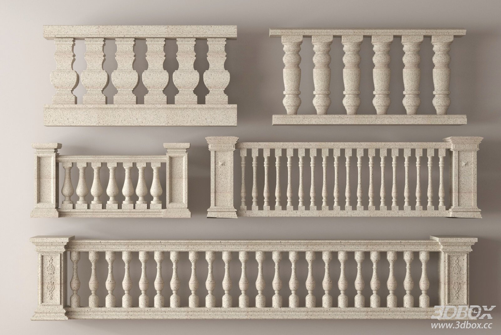 Classic Stone Balustrade Railing Set