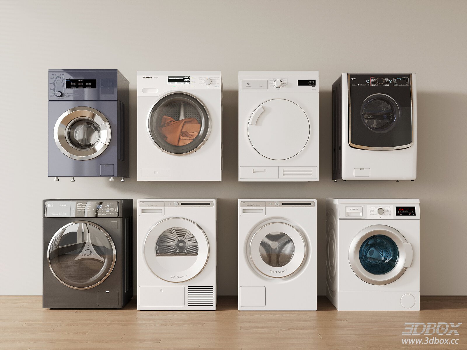 Modern Washing Machine and Dryer Set Collection