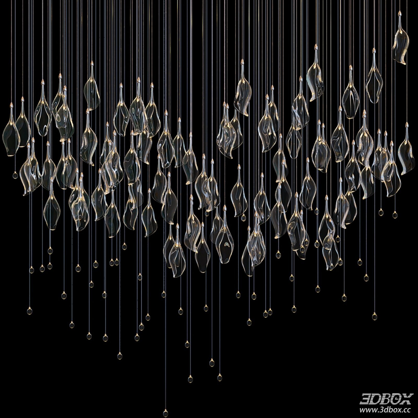 Modern Luxury Glass Hanging Chandelier Ceiling Lamp