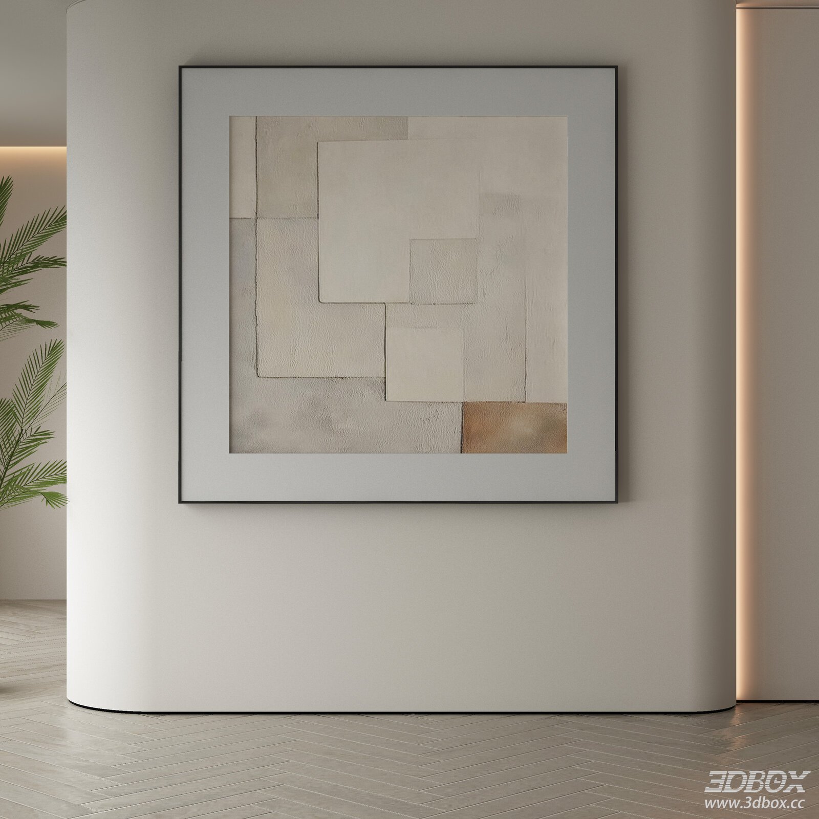 Modern Abstract Geometric Framed Wall Art