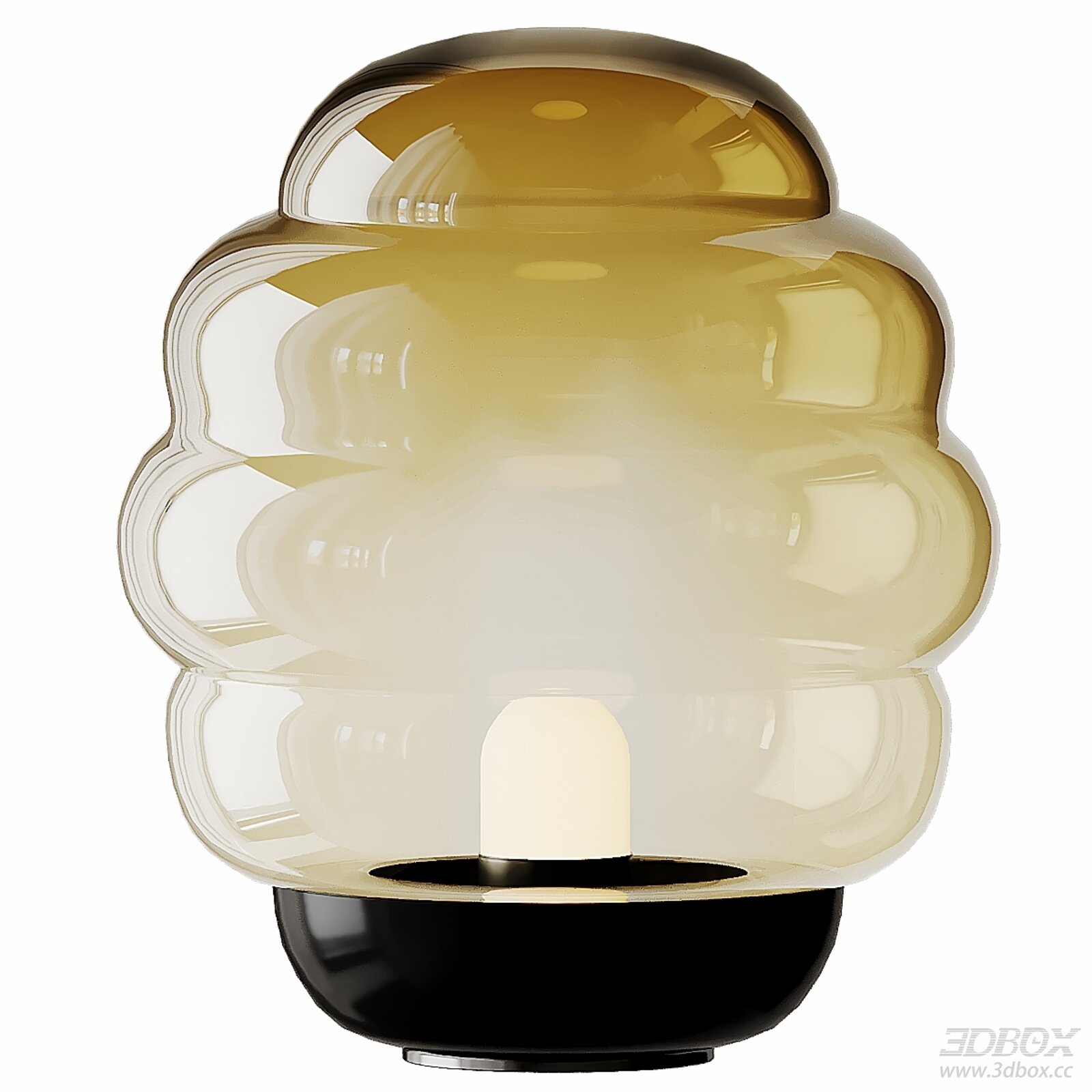 Modern Amber Glass Table Lamp