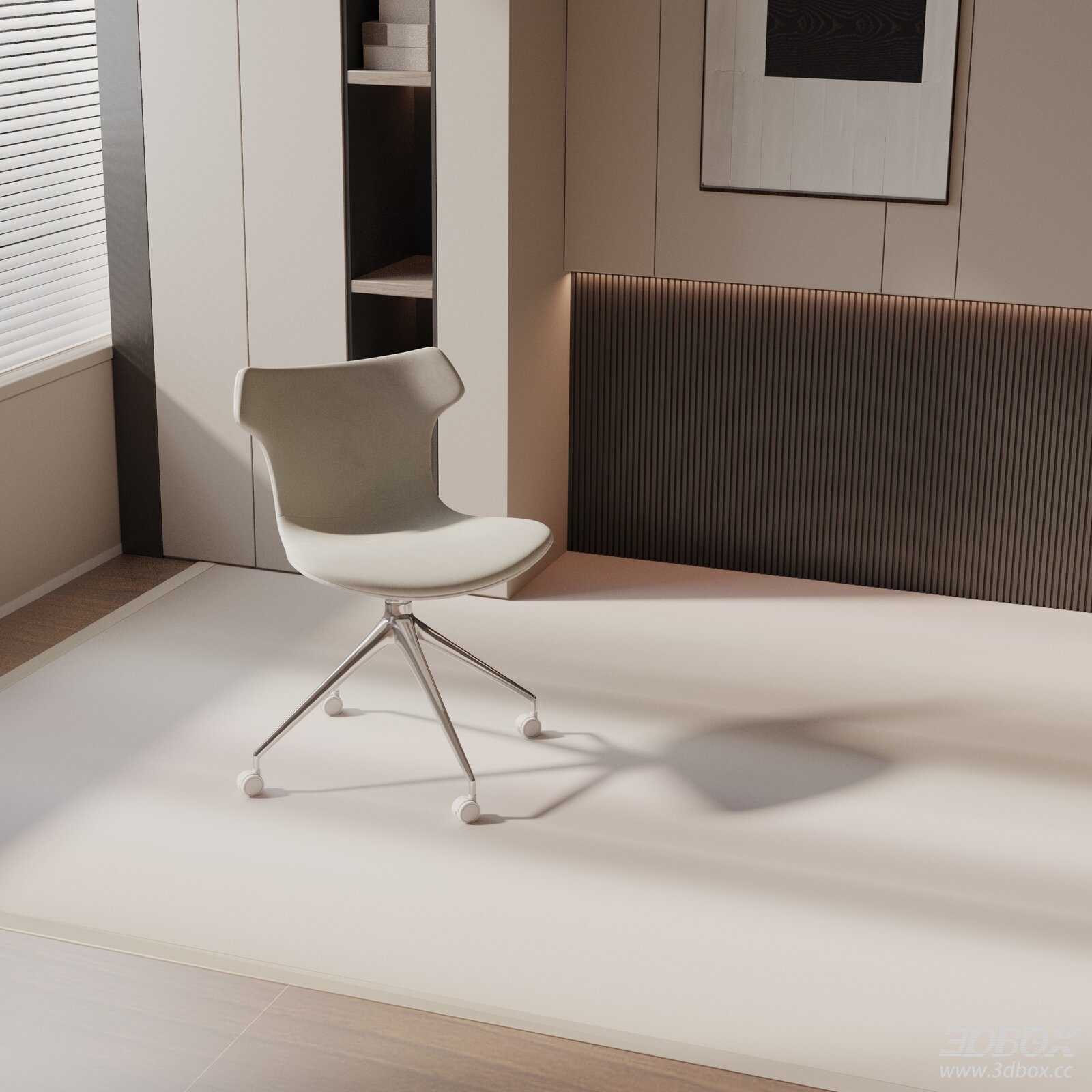 Modern Minimalist Swivel Office Chair with Wheels