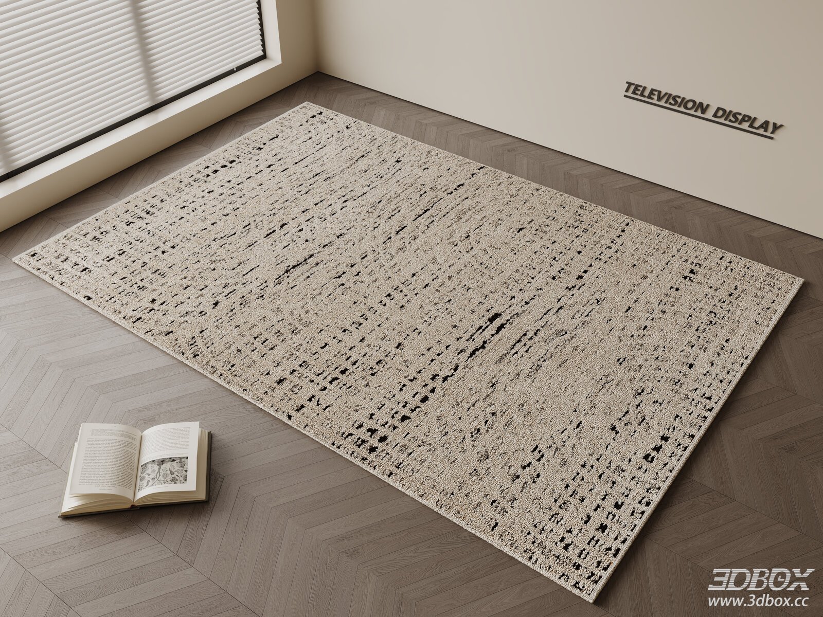 Modern Minimalist Cream Style Square Living Room Carpet
