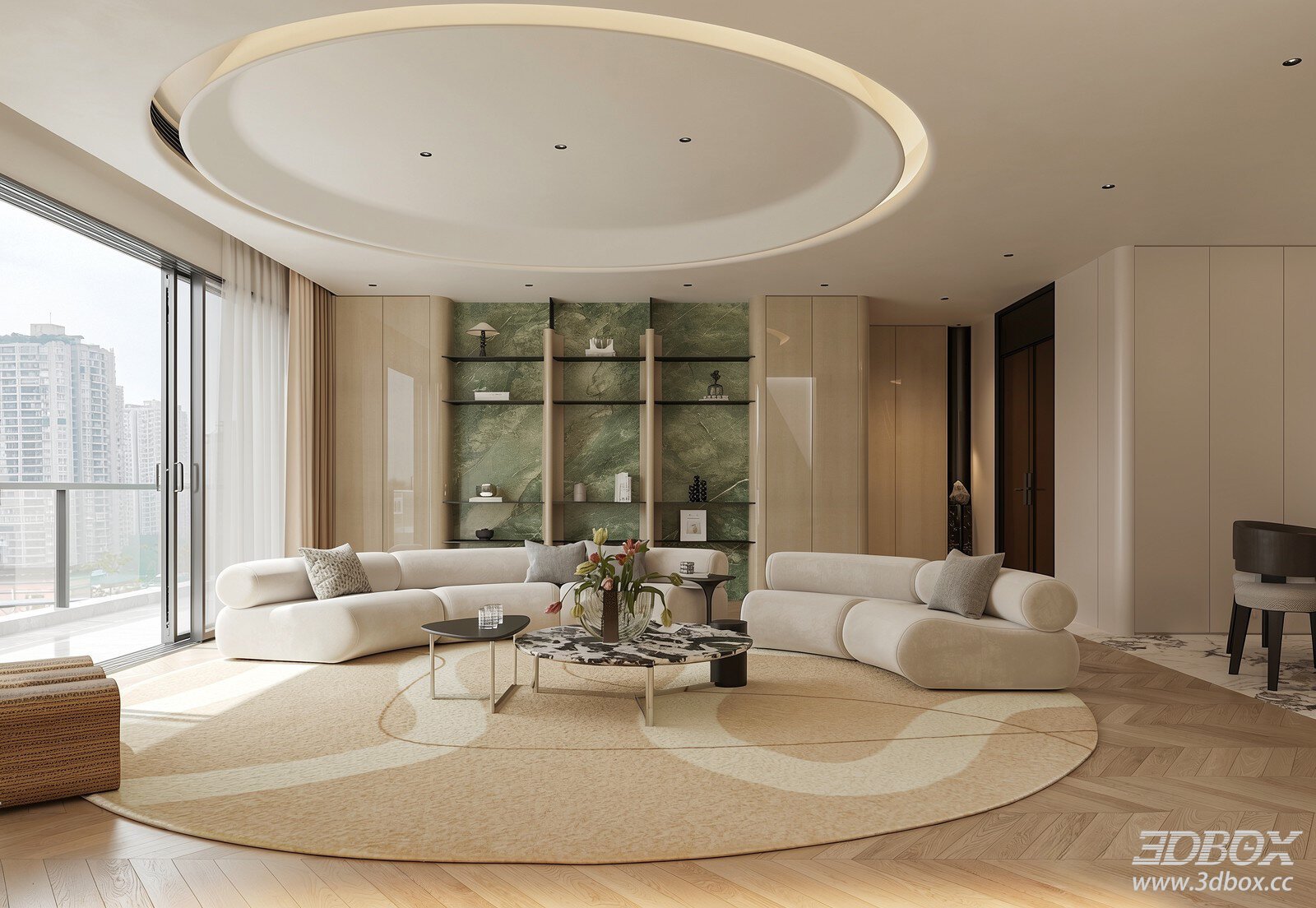 Modern Italian Luxury Living Room Scene