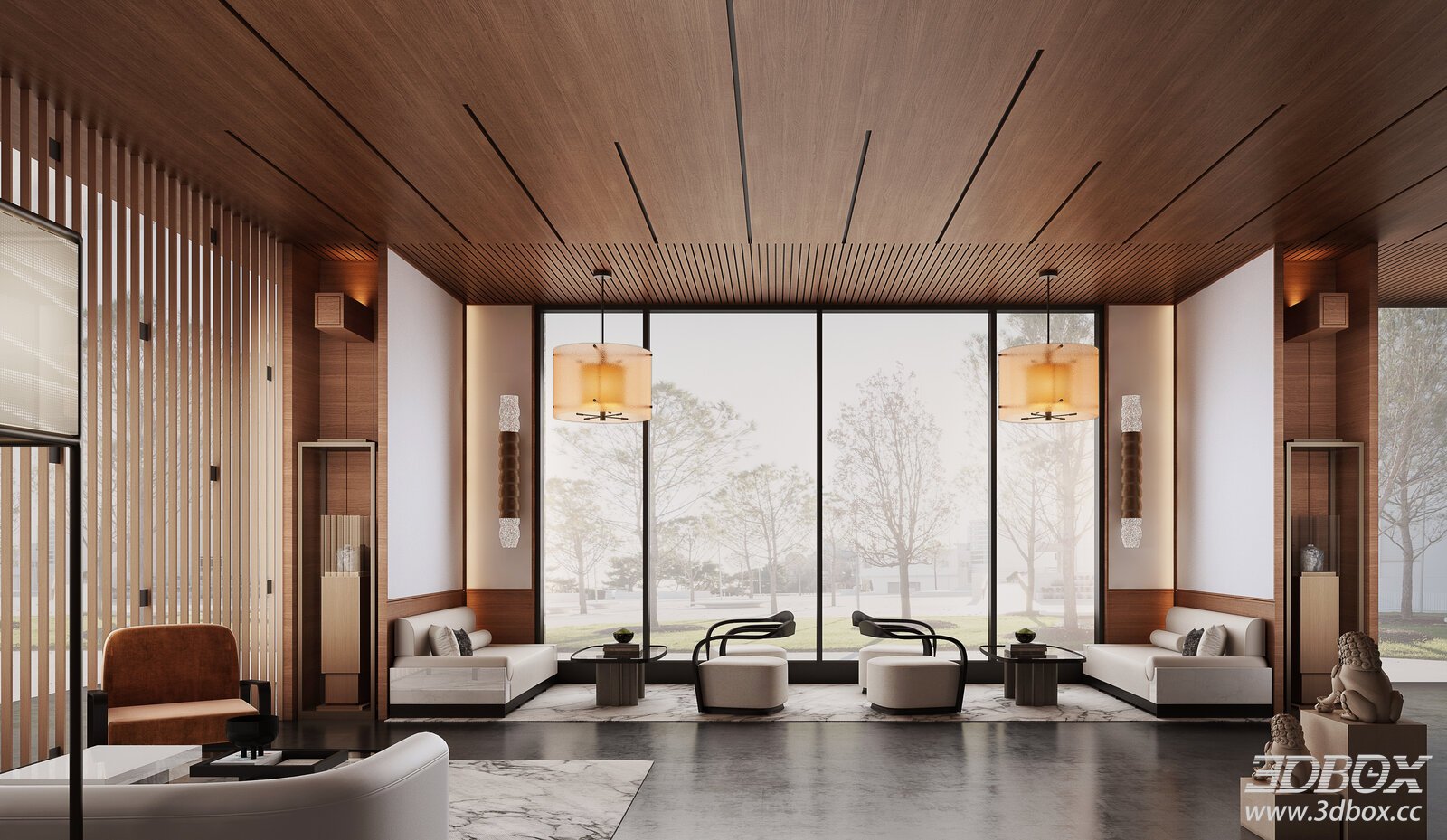 Modern Luxury Sales Office Reception Seating Lobby