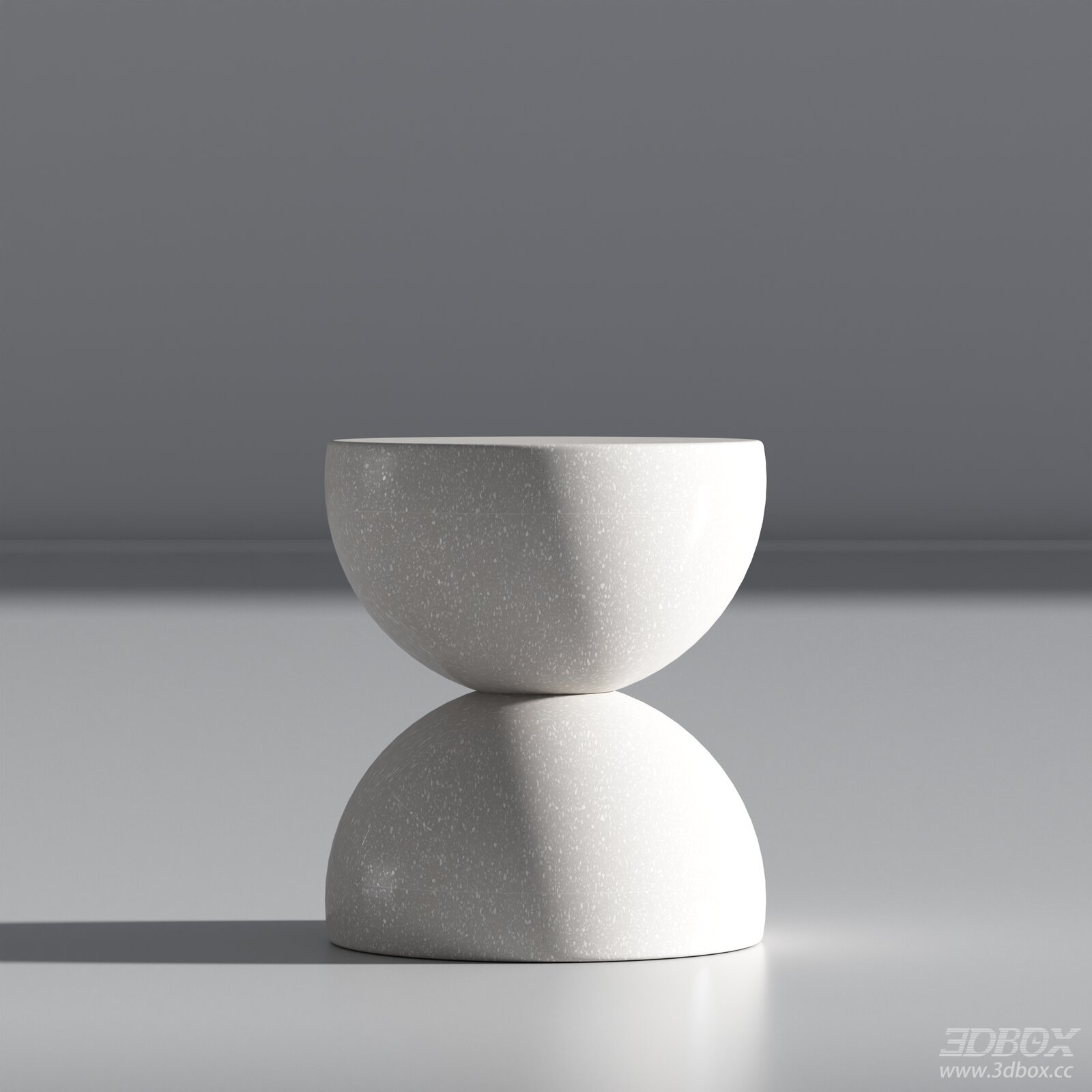 Modern White Terrazzo Side Table