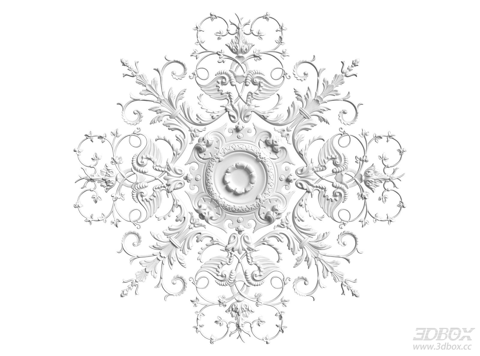 French Style Ornate Plaster Ceiling Medallion