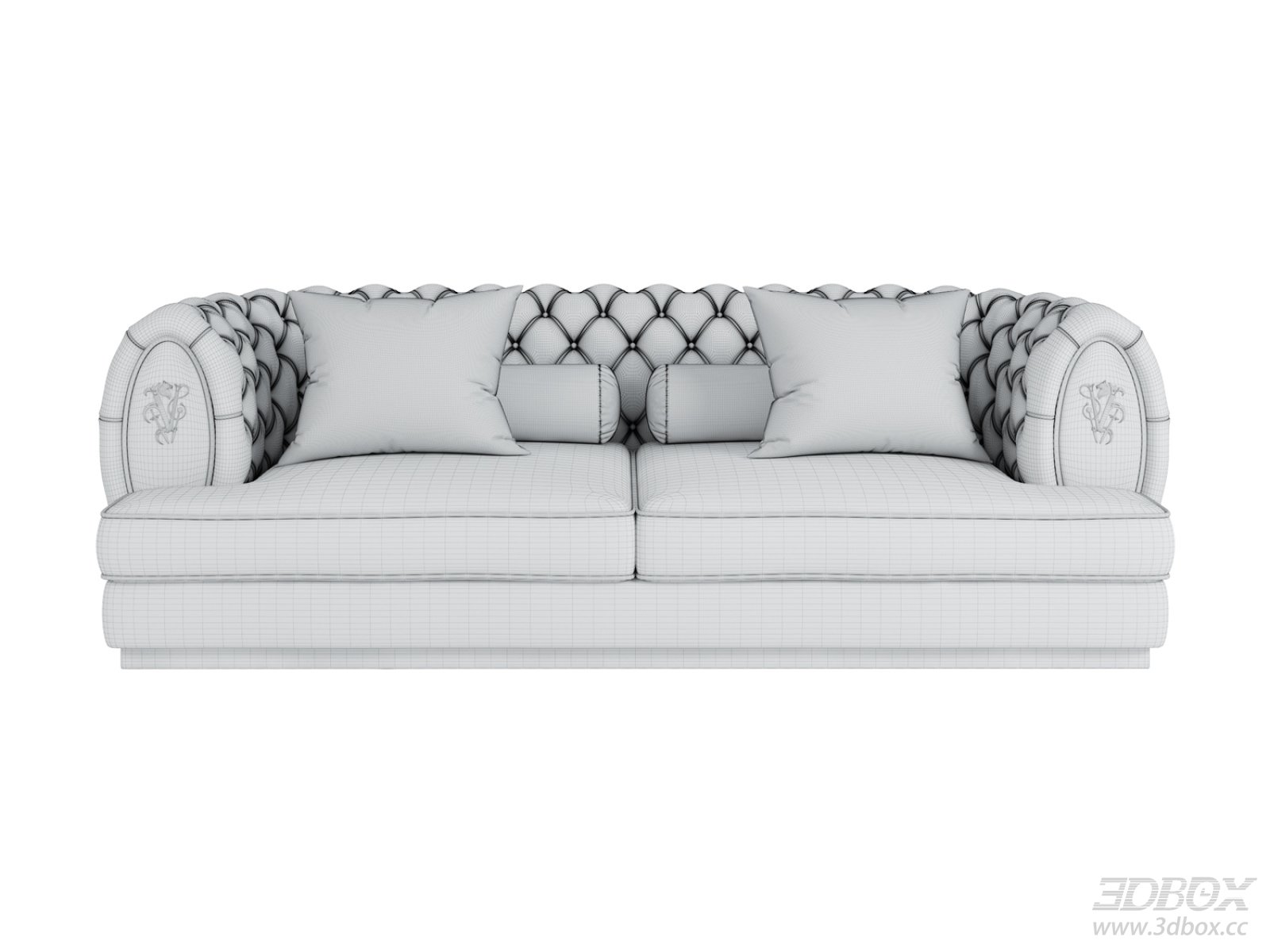 Luxury Tufted Chesterfield Leather Sofa Set