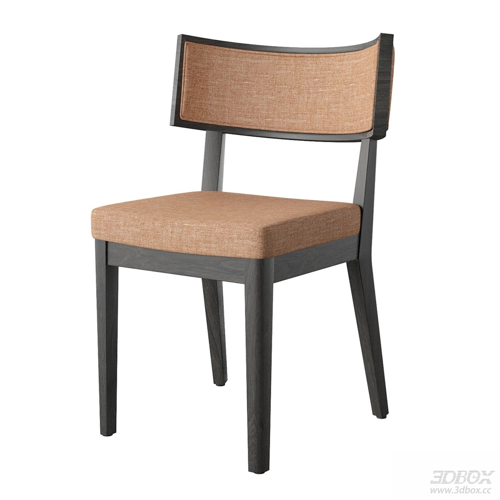 Modern Wooden Frame Fabric Upholstered Dining Chair