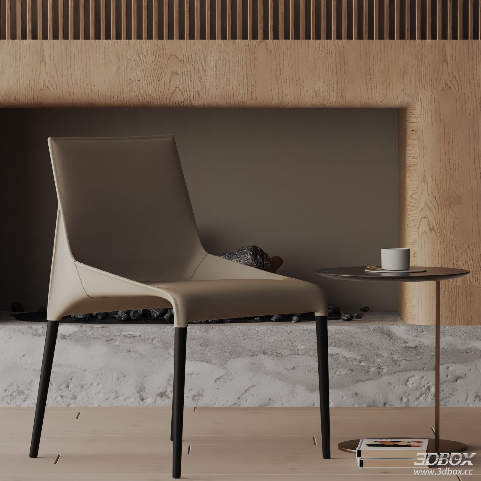 Modern Minimalist Leather Upholstered Dining Chair