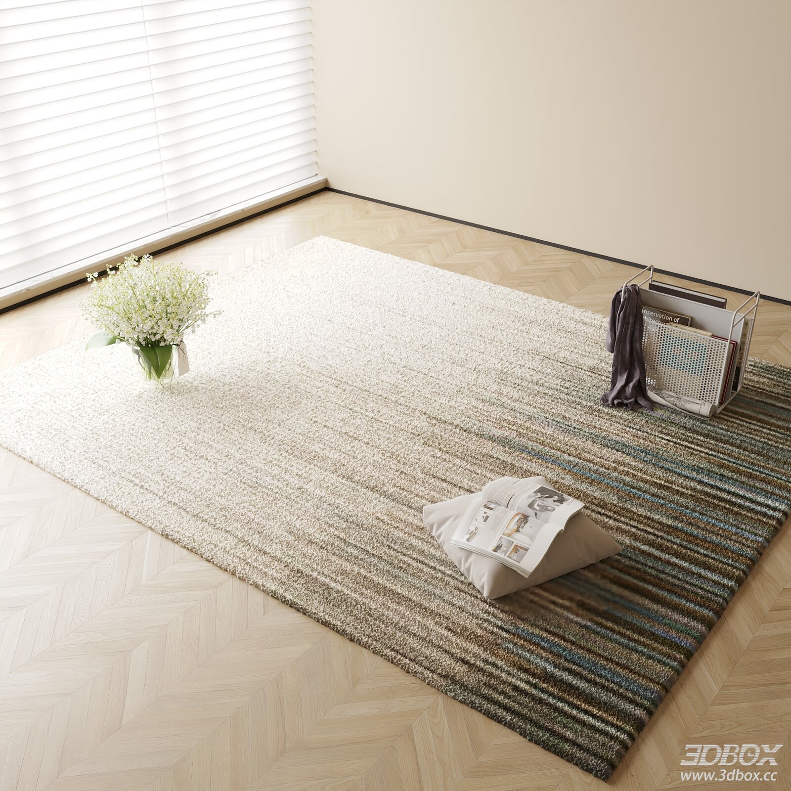 Modern Gradient Shaggy Carpet