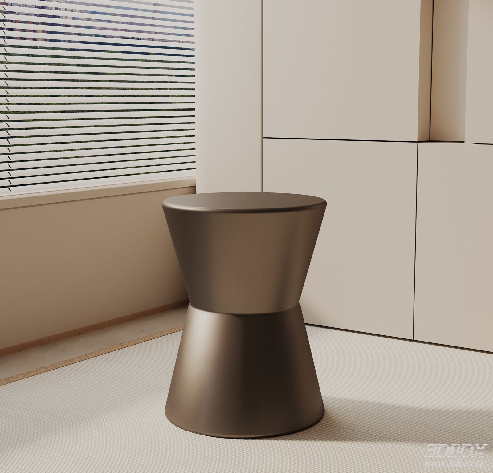 Modern Metallic Round Side Table