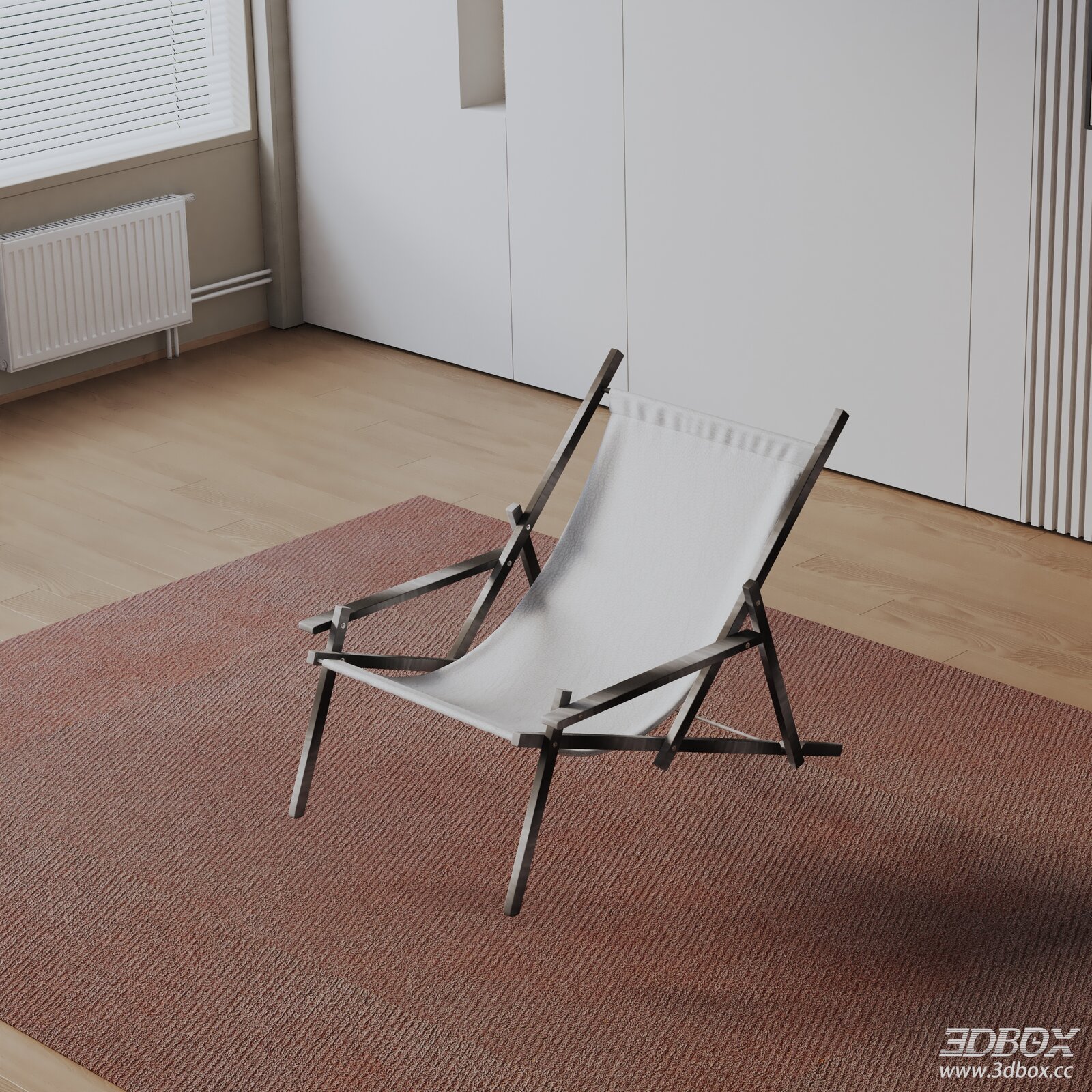 Modern Minimalist Folding Fabric Lounge Armchair
