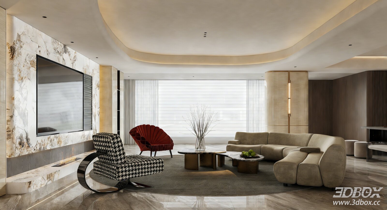 Modern Luxury Italian Style Living Room Interior