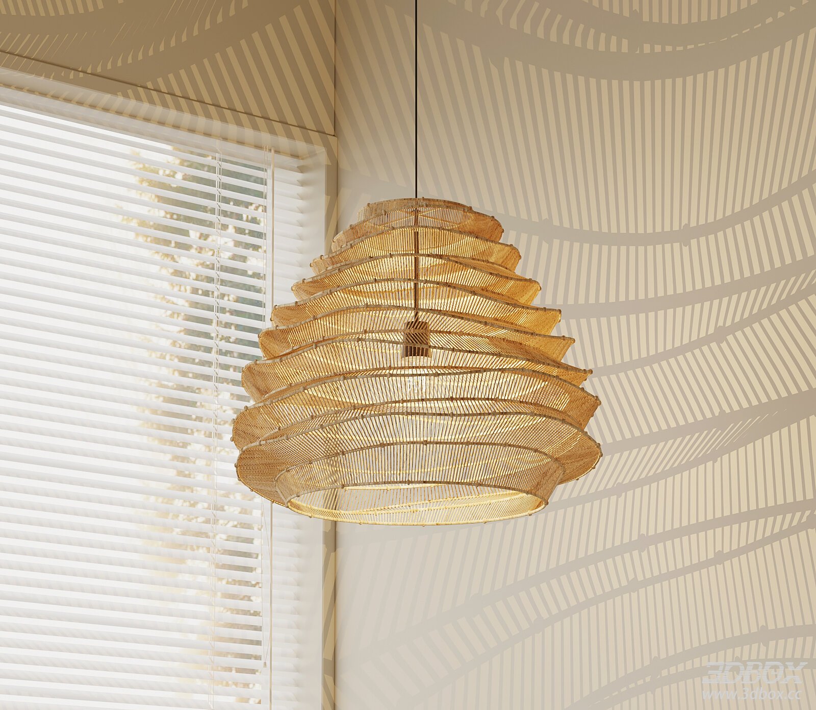 Wabi Sabi Bamboo Woven Ceiling Pendant Lamp