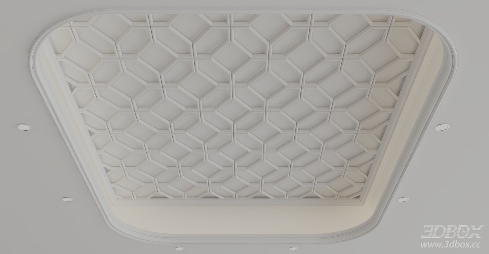 European Style Geometric Decorative Plaster Ceiling