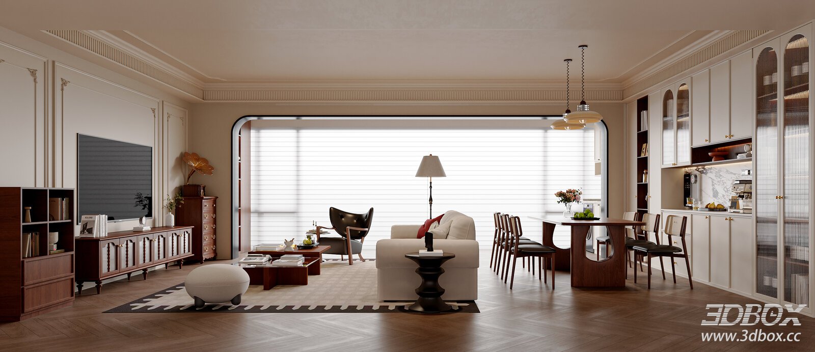 French Mid-century Vintage Living and Dining Room Set