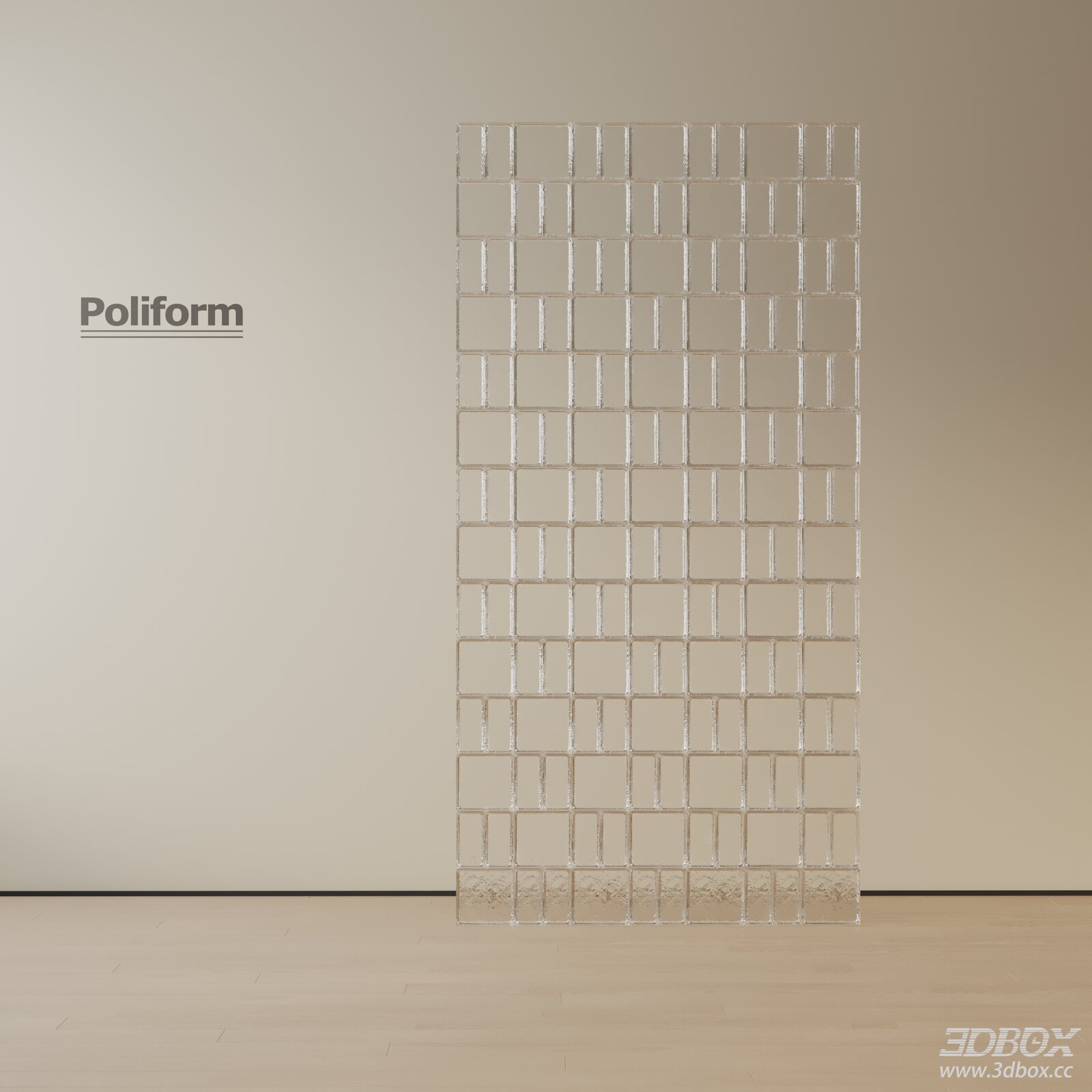 Modern Glass Block Partition Room Divider