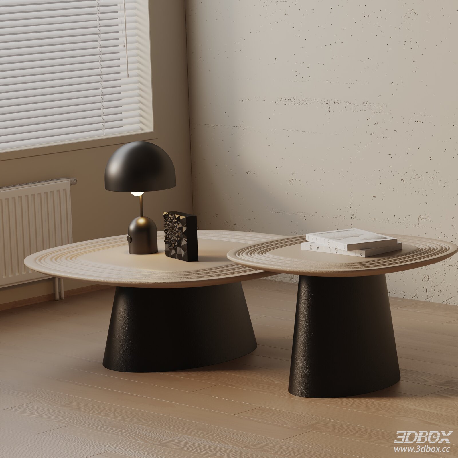 Modern Nested Round Coffee Table Set