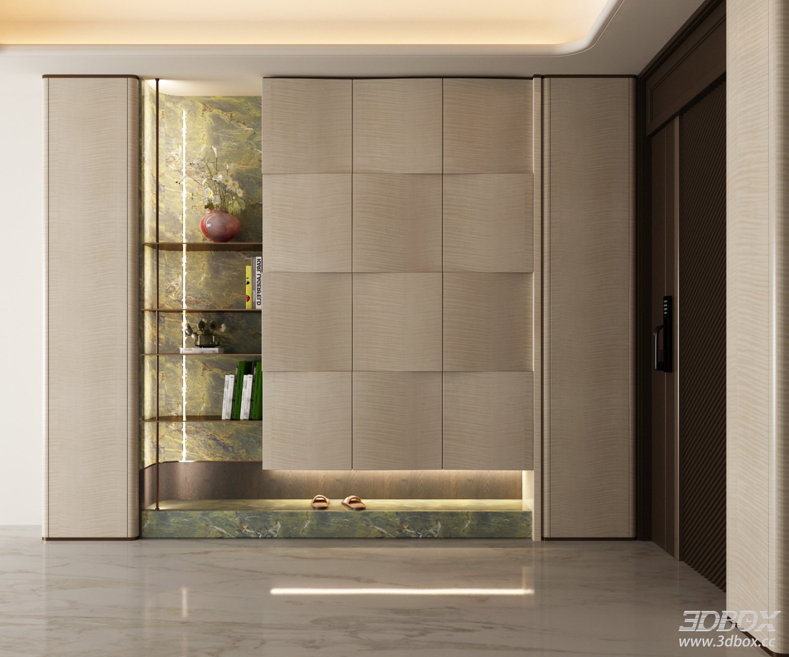 Italian Style Luxury Hallway Entry Cabinet