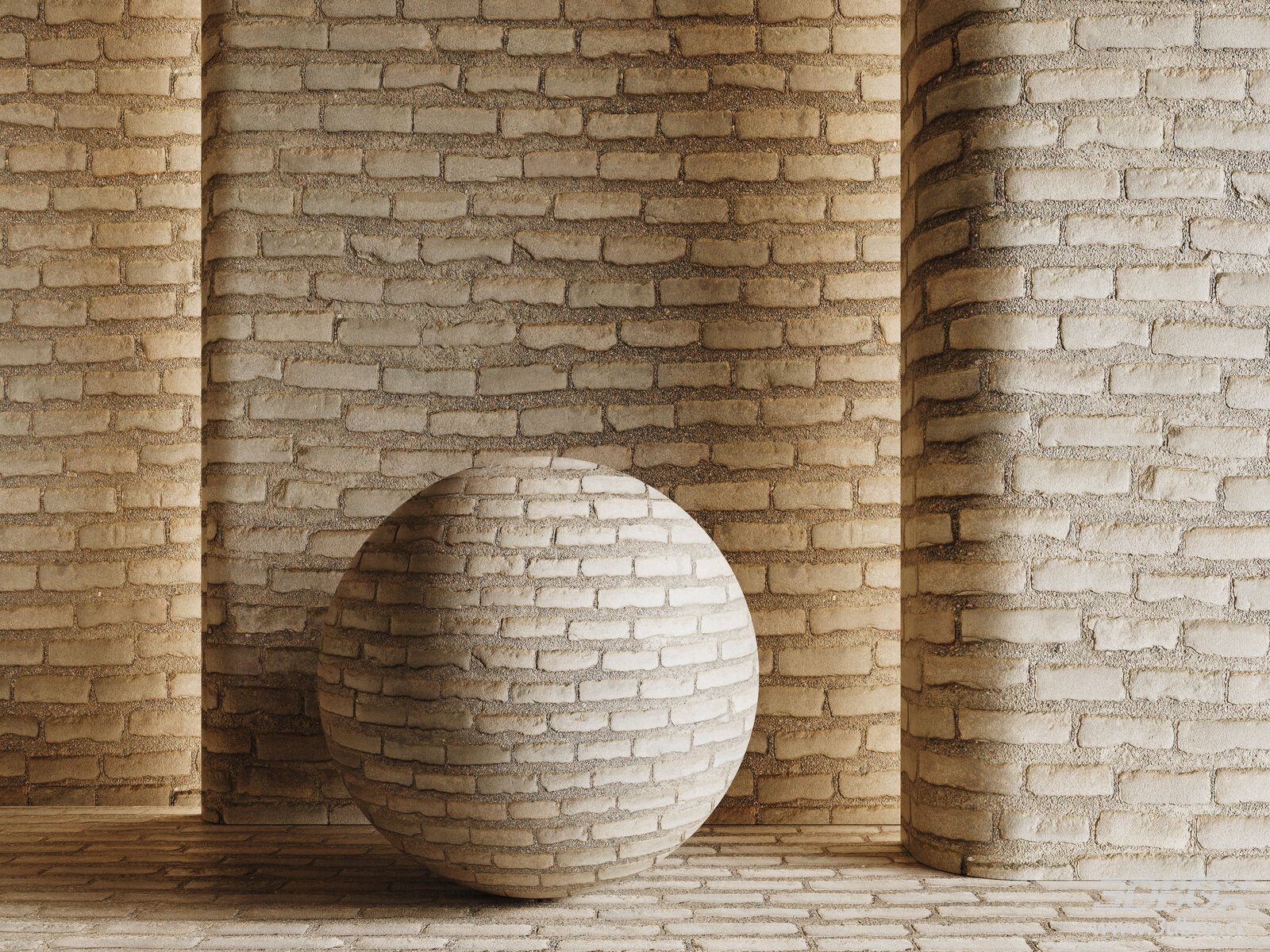 Modern Paving Brick Wall Pavement Texture