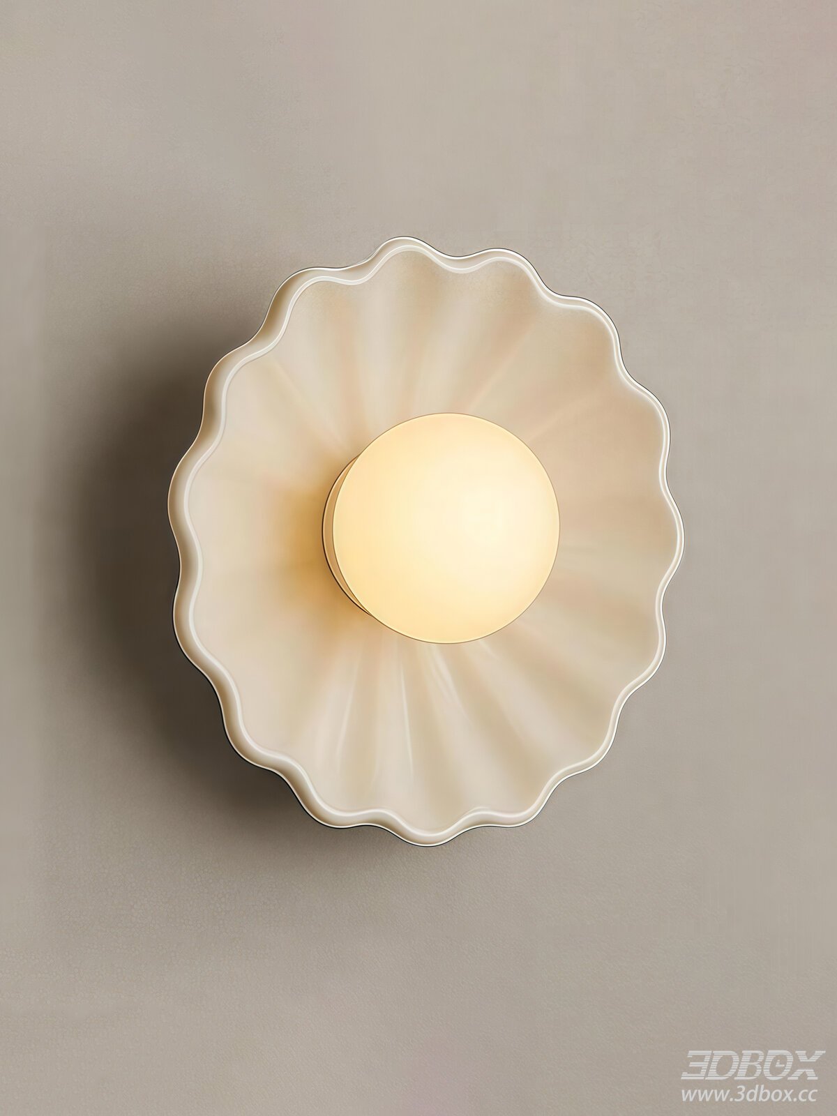 Modern Cream Scalloped Wall Lamp Decorative Lighting