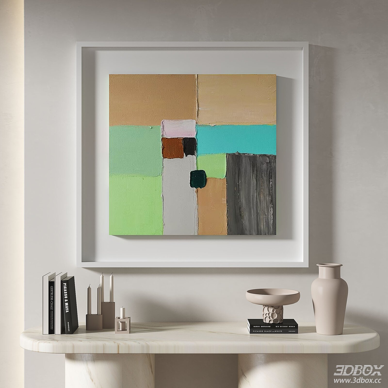 Modern Minimalist Abstract Cream Style Wall Art Frame