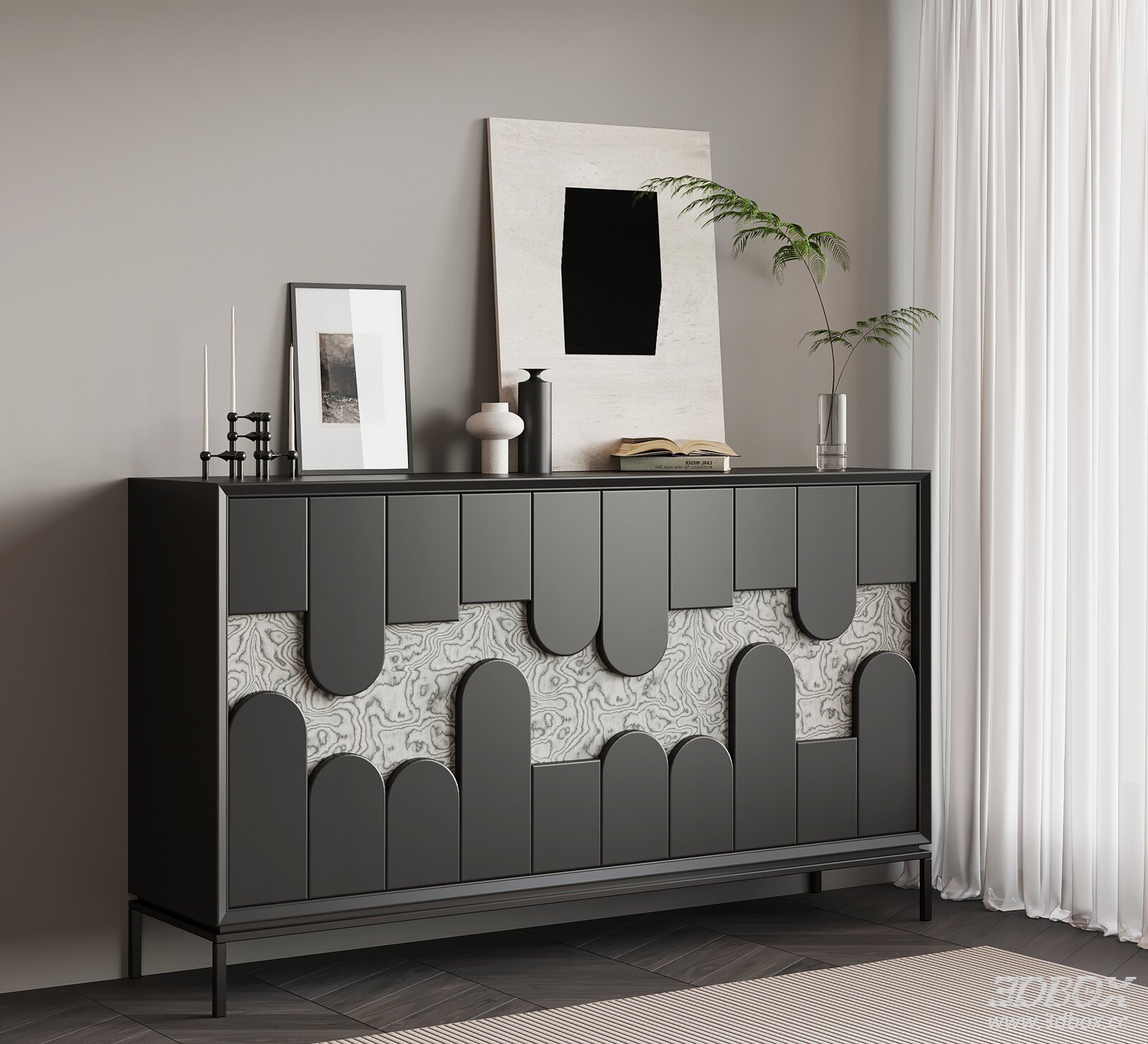 Modern Italian Style Sideboard Cabinet