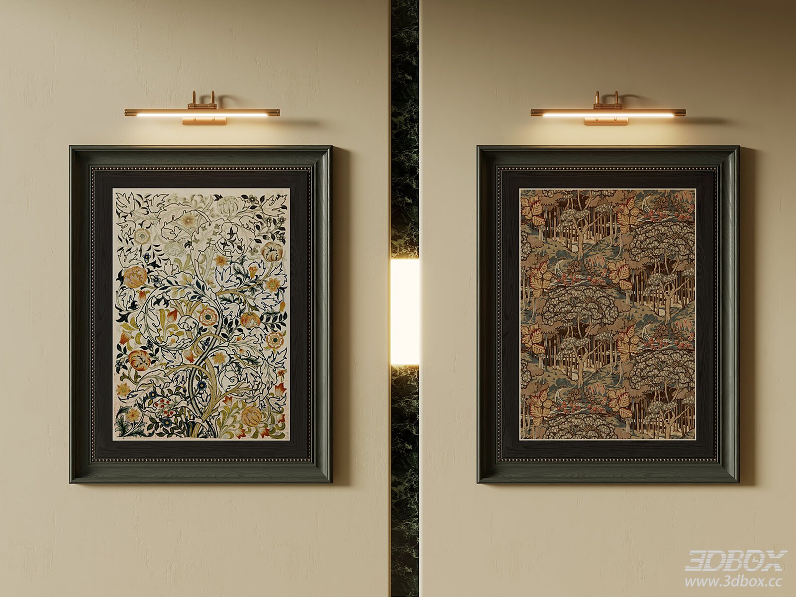 Vintage French Style Framed Art Set