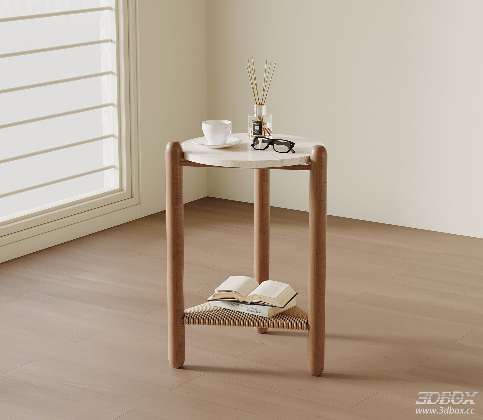 Wabi Sabi Mid Century Round Side Table
