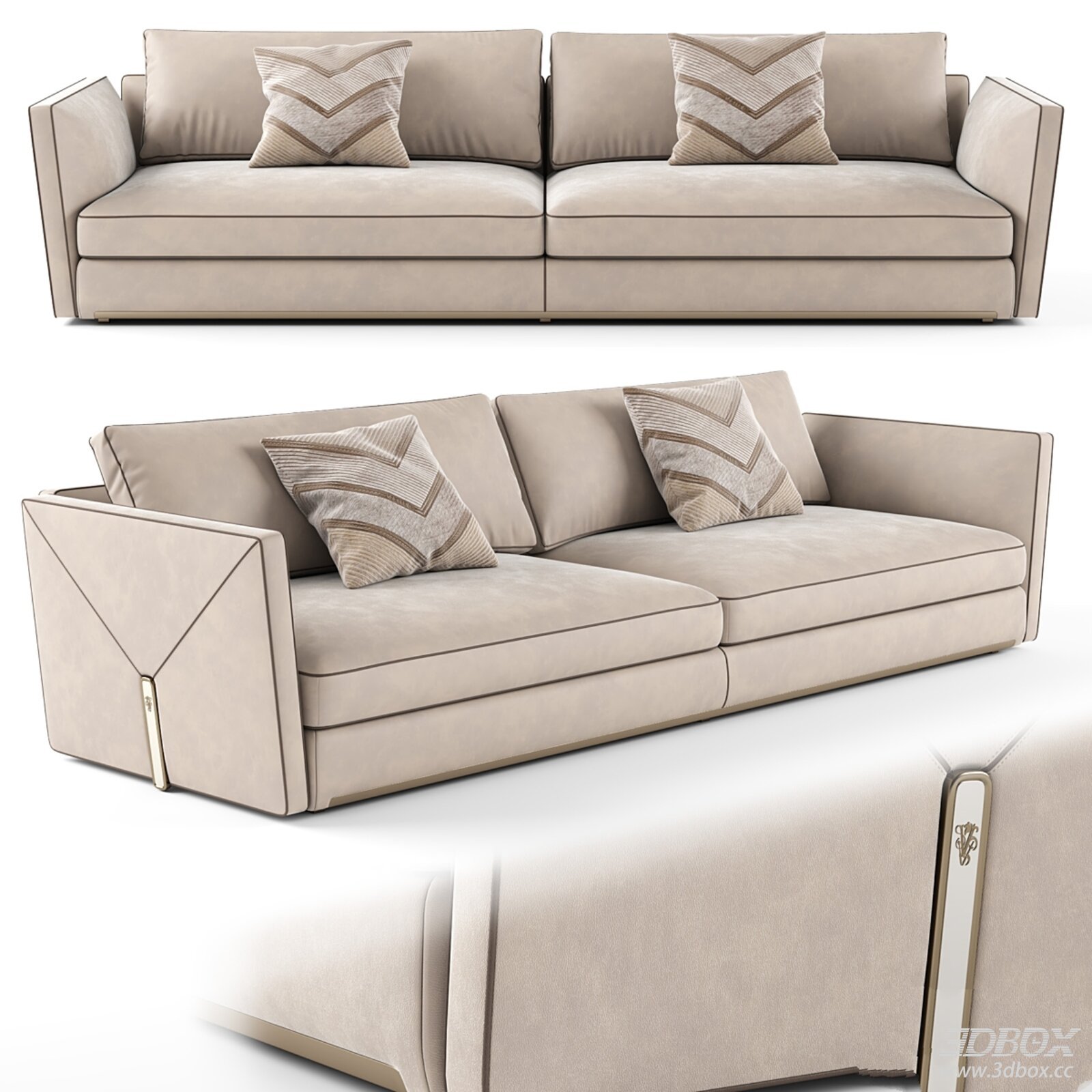 Visionnaire Bastian Three Seater Luxury Sofa