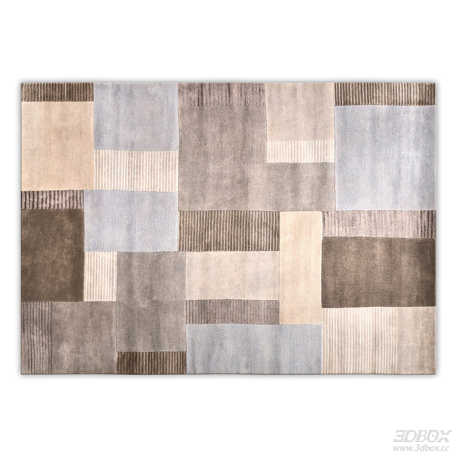 Modern Minimalist Patchwork Geometric Carpet