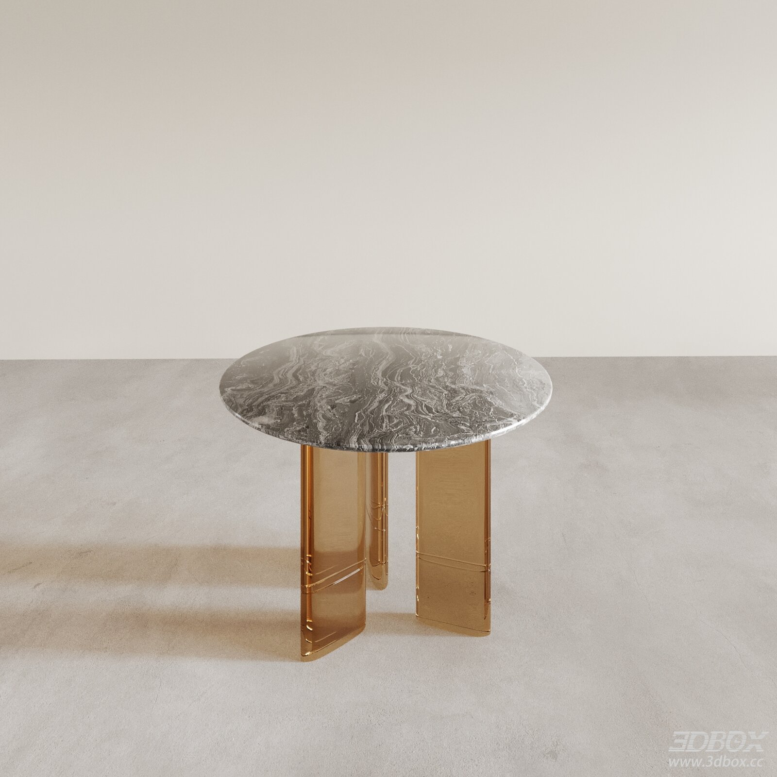 Modern Luxury Round Marble Side Table with Gold Metal Legs