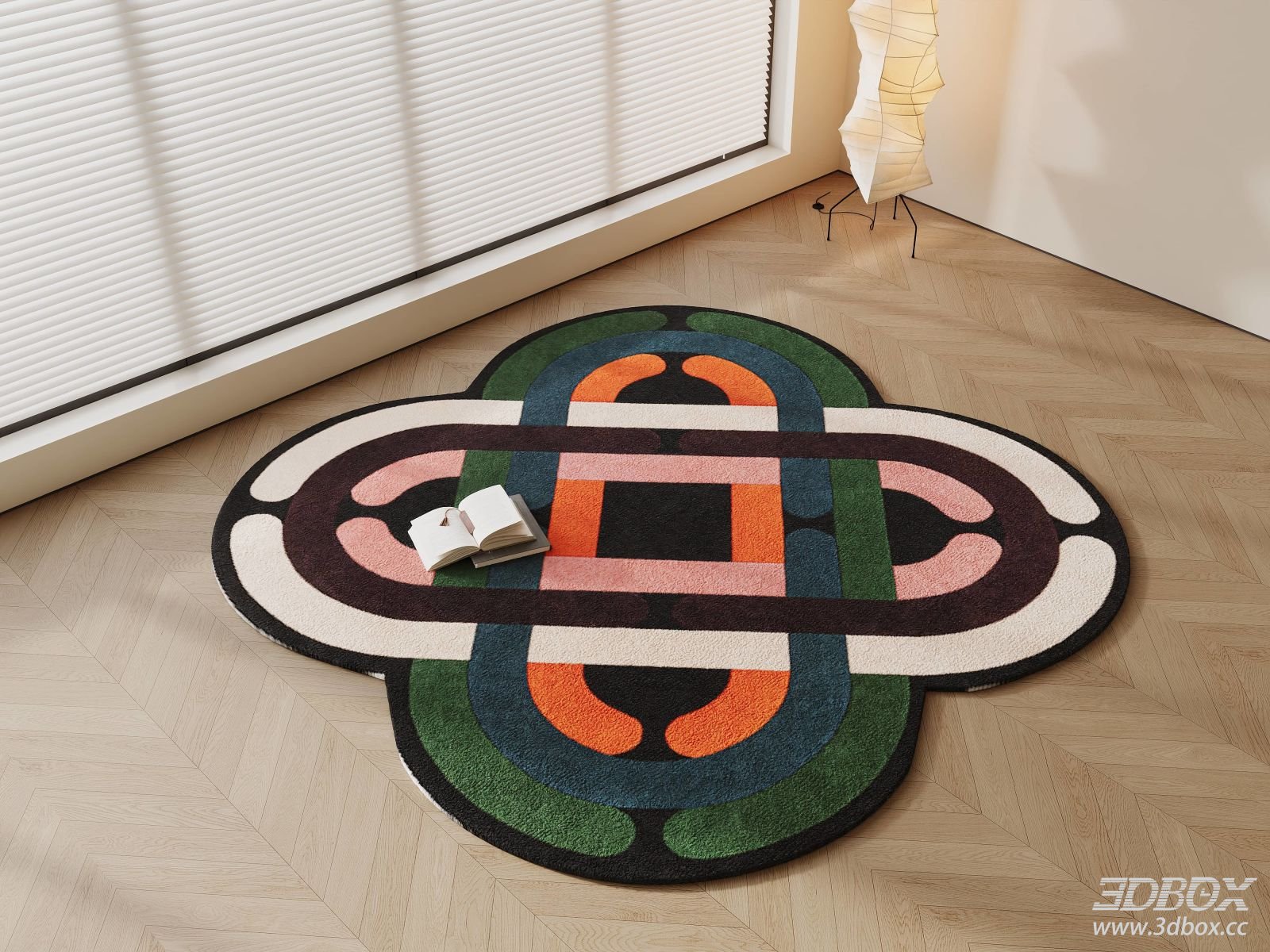 Irregular Geometric Dopamine Color Modern Carpet