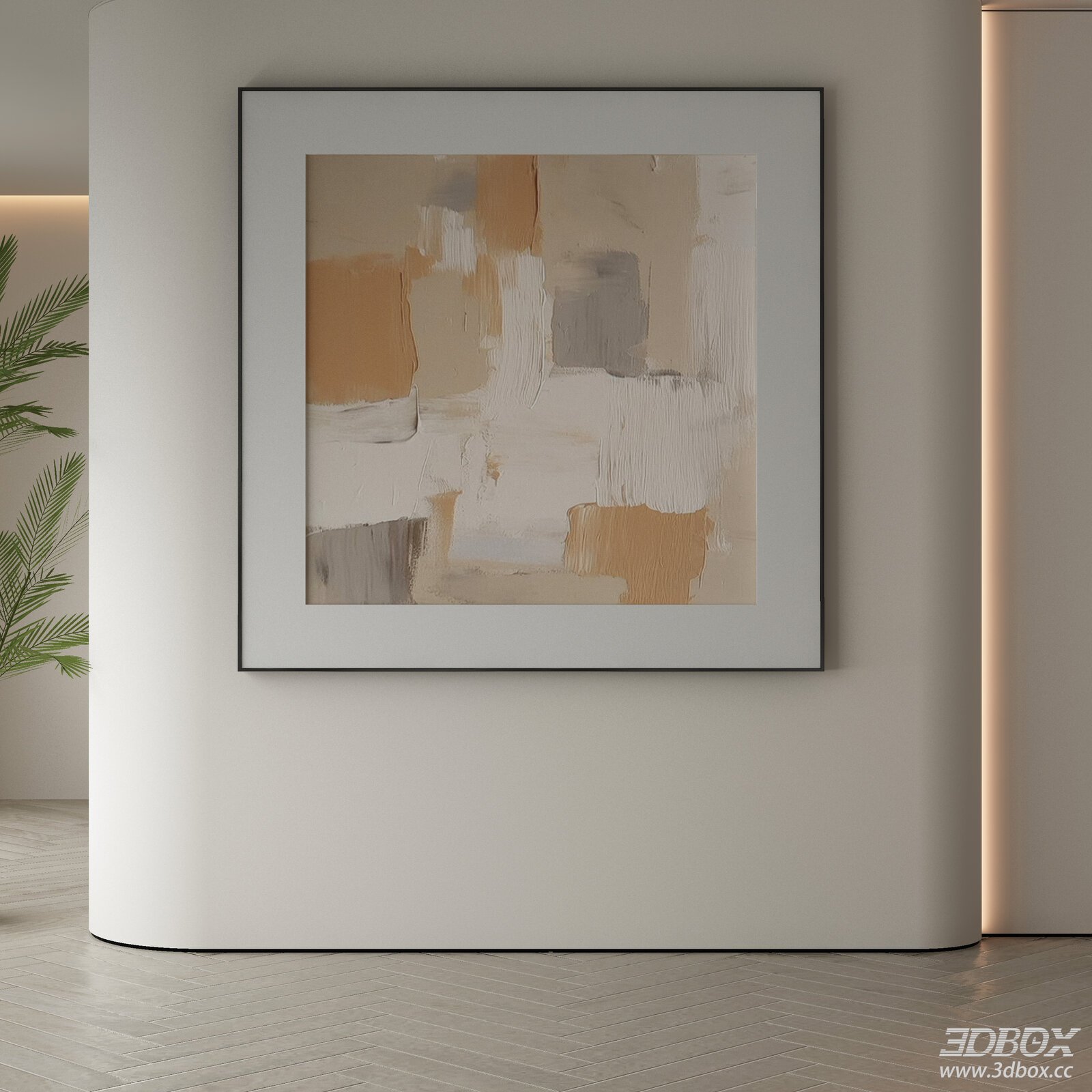 Modern Neutral Tone Abstract Framed Wall Art