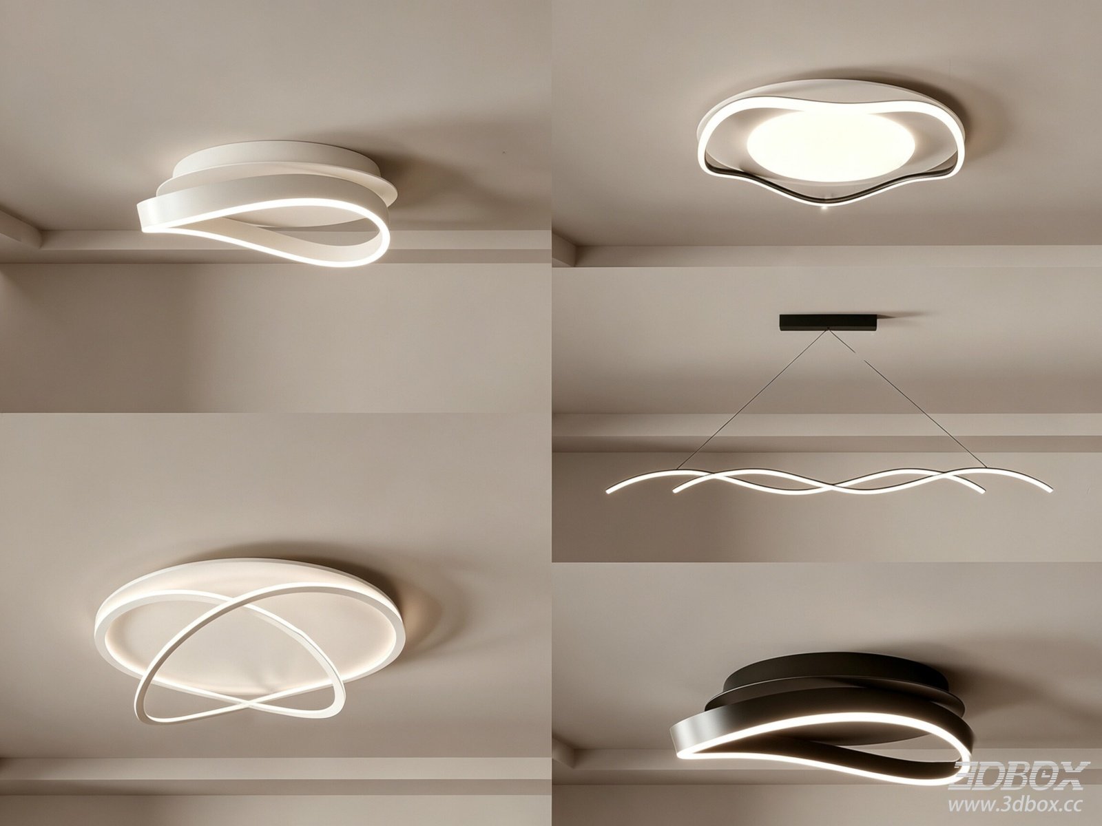 Modern Minimalist LED Ceiling Lamp Set
