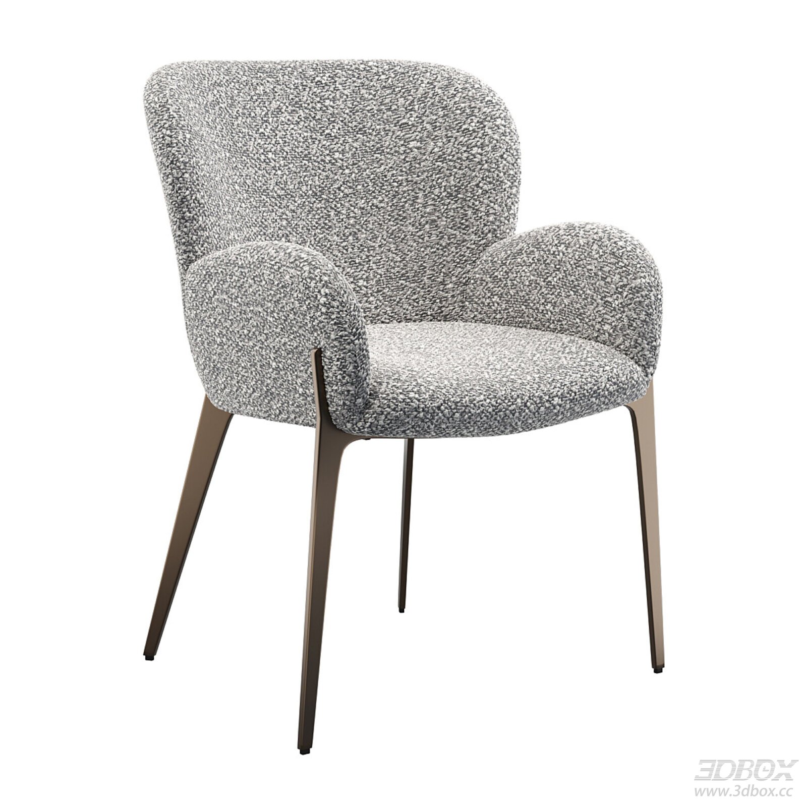 Modern Minimalist Luxury Boucle Fabric Armchair