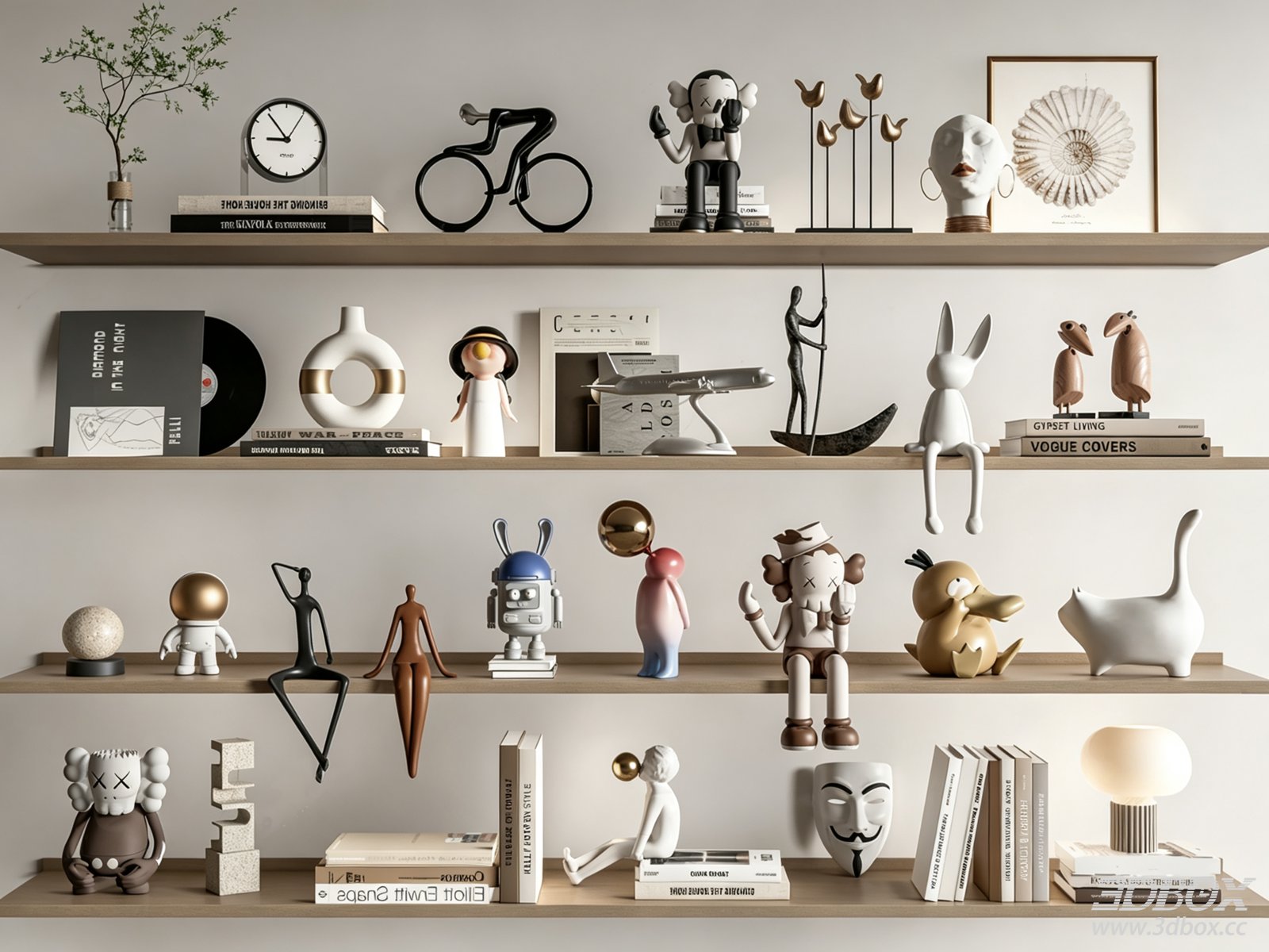 Modern Decorative Ornament Set for Shelf Display